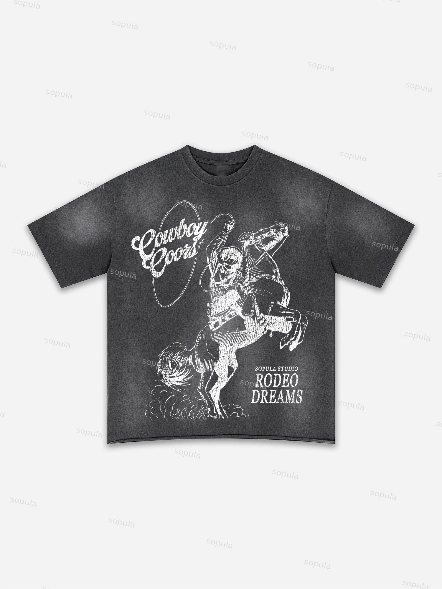 Street Goals Lip Braces Make Vintage Printed Graphic Washed T-shirt Product Image