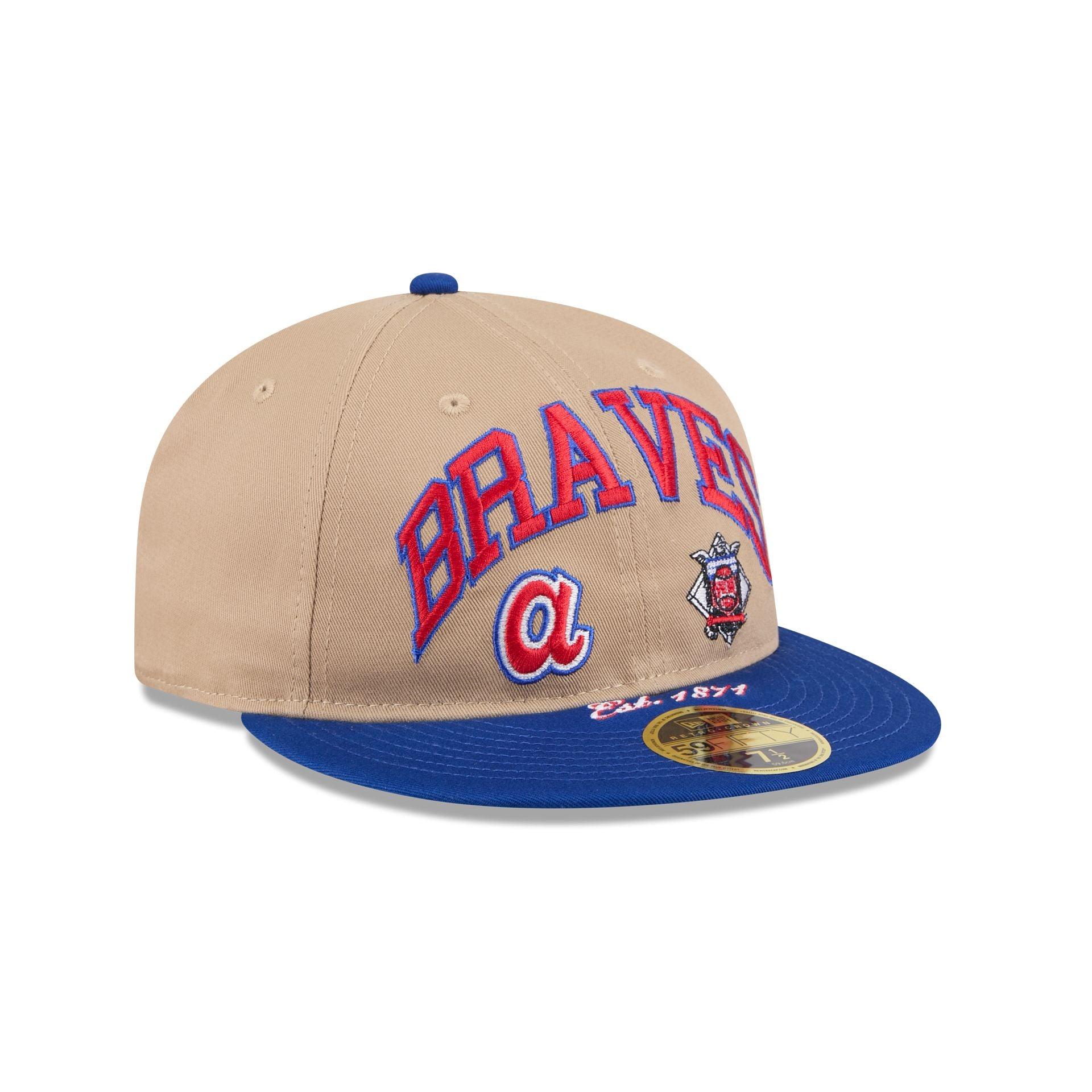 Atlanta Braves Camel Retro Crown 59FIFTY Fitted Hat Male Product Image