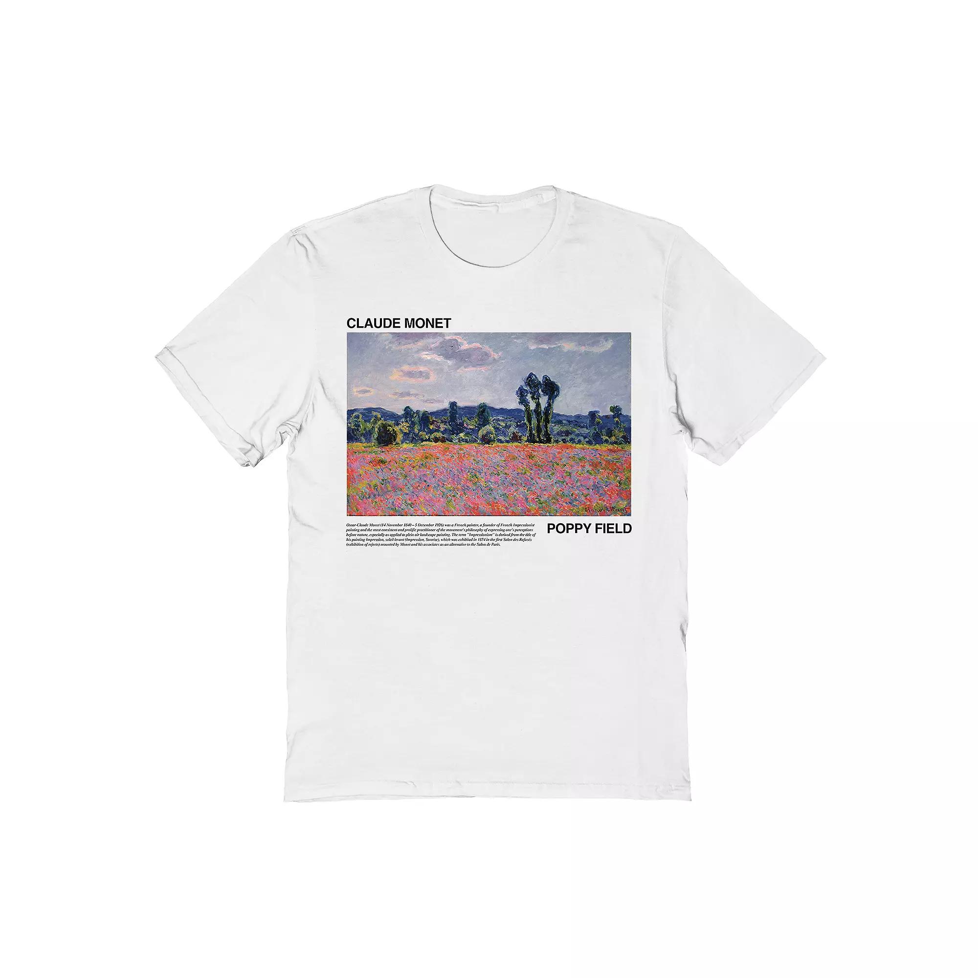 Men's Monet Monet Poppy Field Tee, Size: XXL, White Product Image