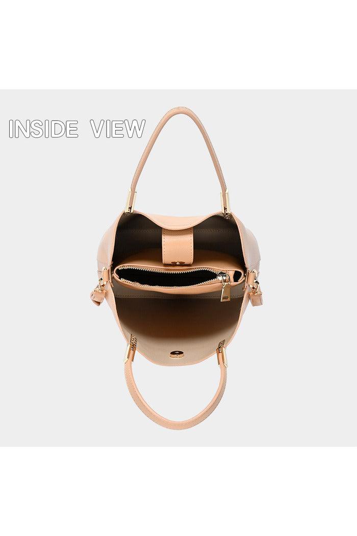 Faux Leather Solid Tote / Crossbody Bags Product Image
