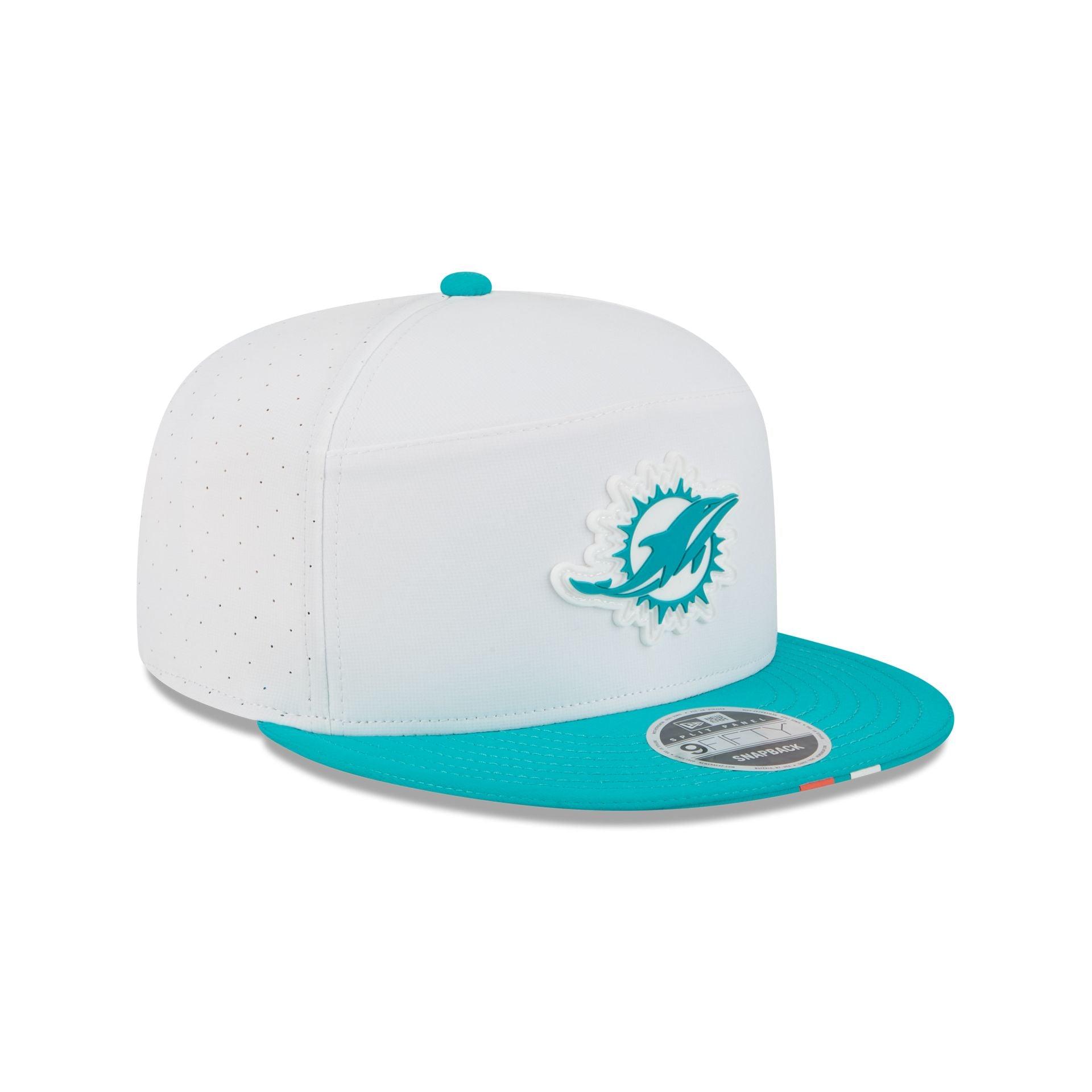 Miami Dolphins 2025 Training Split Panel 9FIFTY Snapback Hat Male Product Image