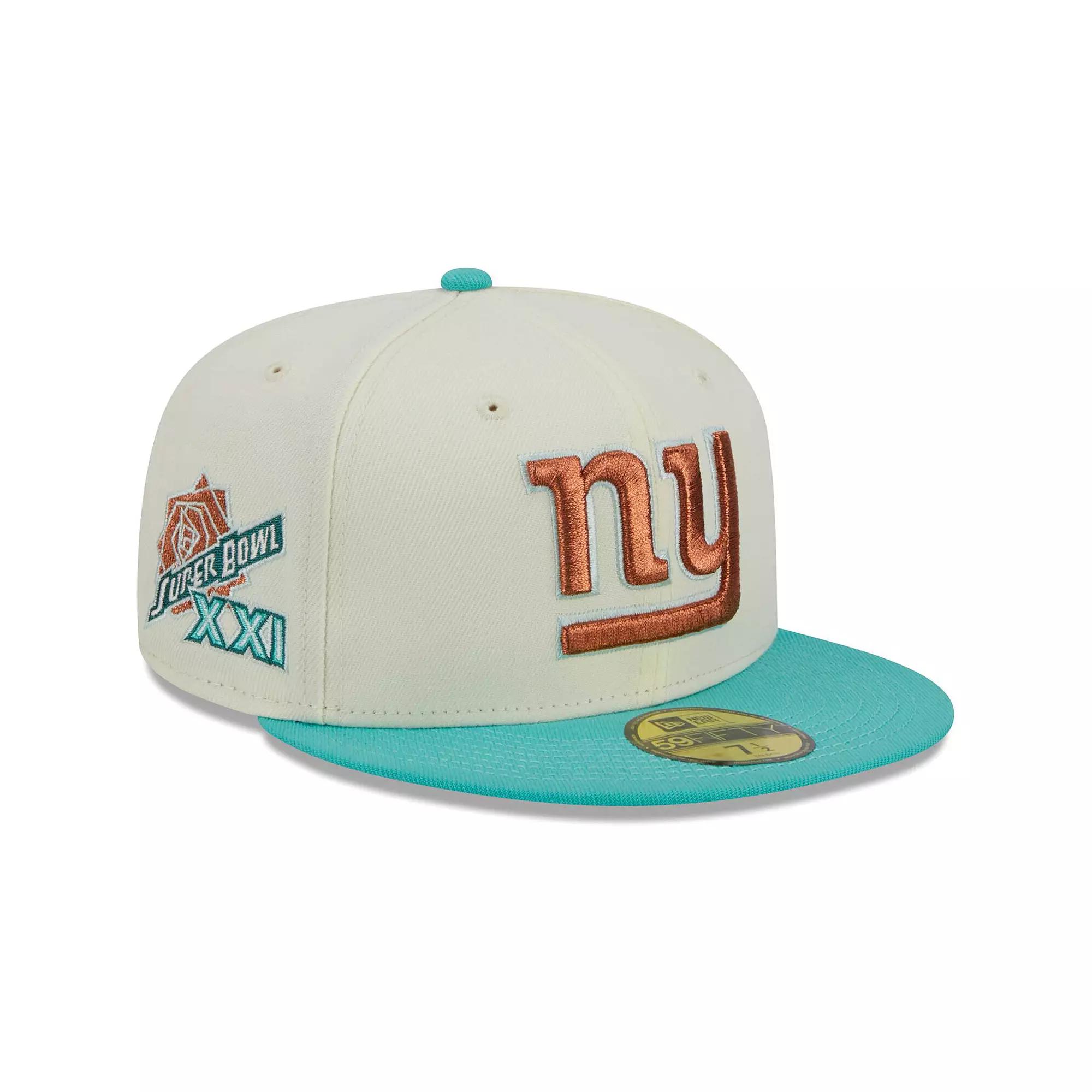 Men's New Era Cream/Mint New York Giants City Icon 59FIFTY Fitted Hat,  Product Image