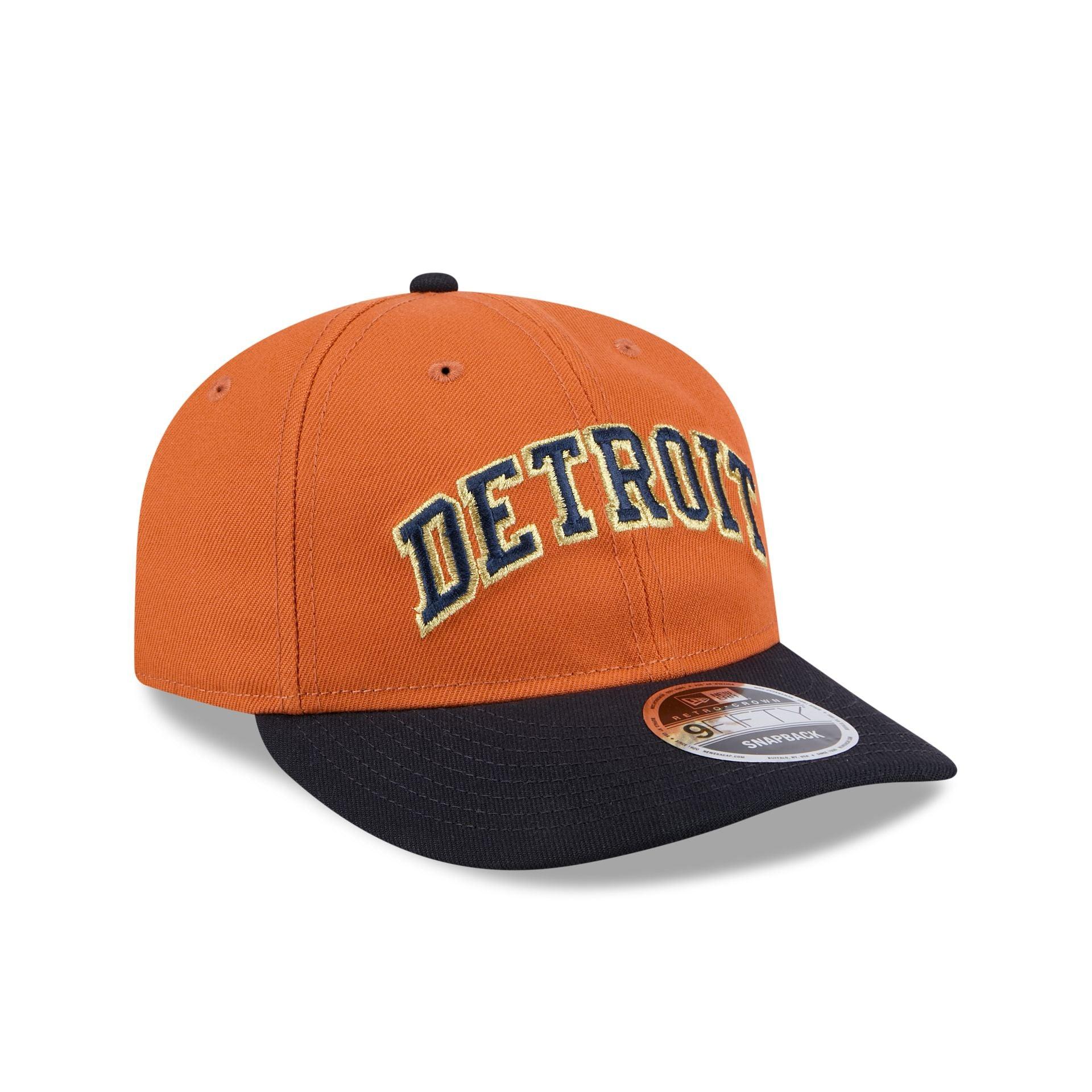 Detroit Tigers Gold Wood Retro Crown 9FIFTY Snapback Hat Male Product Image