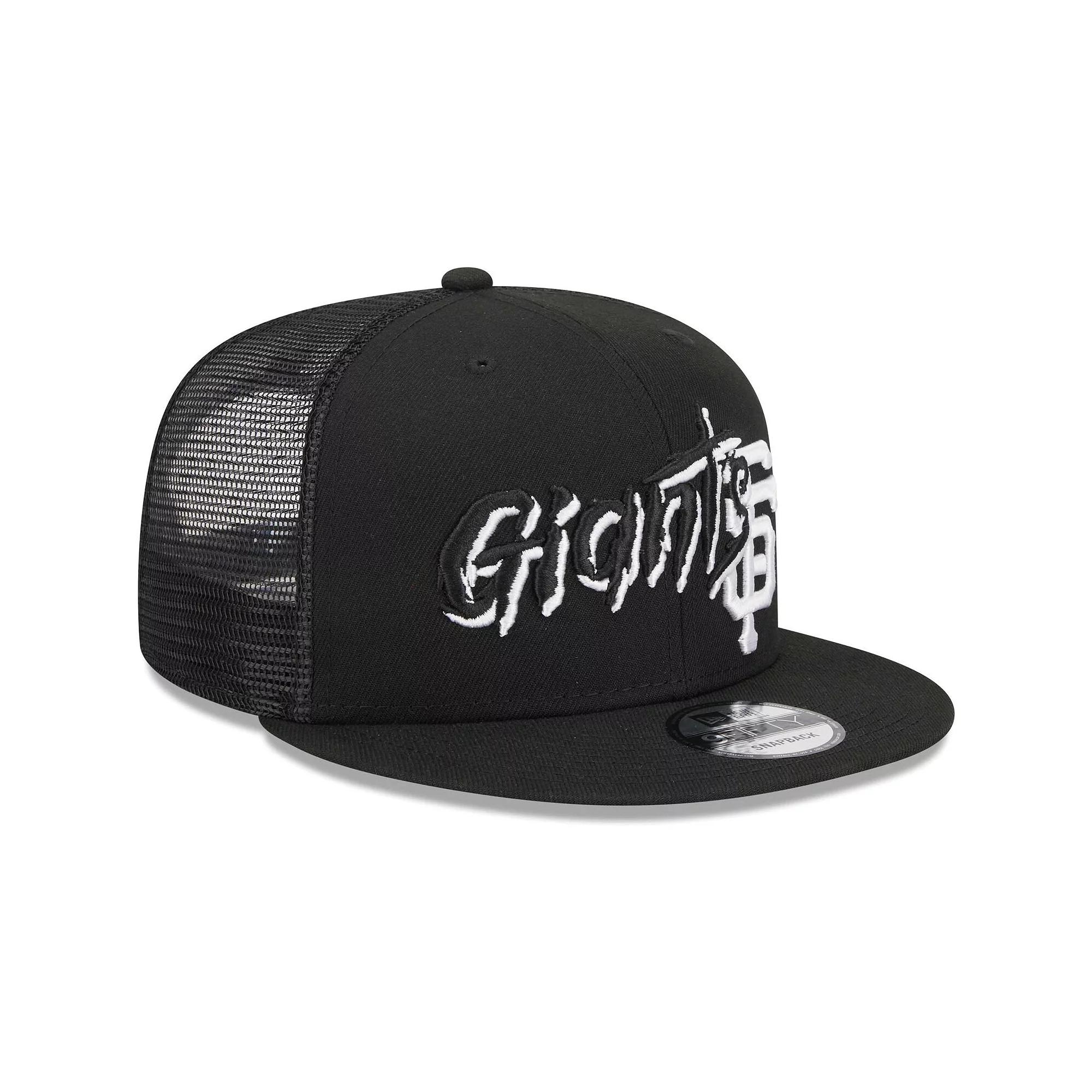 Men's New Era Black San Francisco Giants Street Trucker 9FIFTY Snapback Hat Product Image