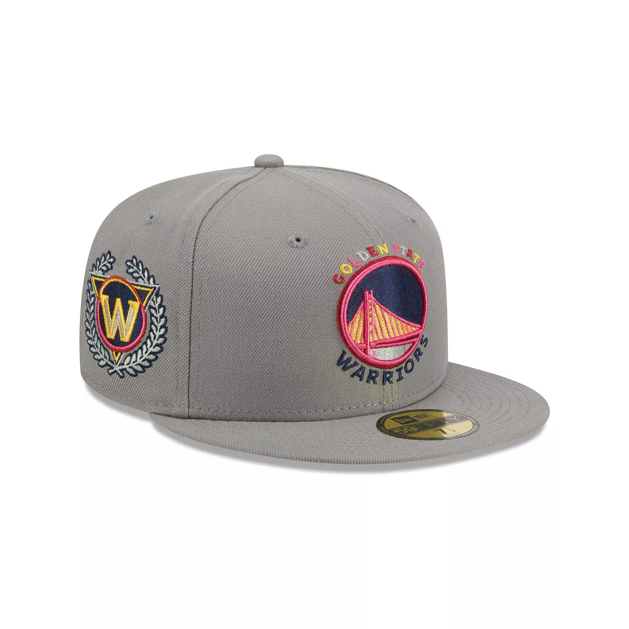 Men's New Era Gray Golden State Warriors Color Pack 59FIFTY Fitted Hat, Size: 7 7/8, Grey Product Image