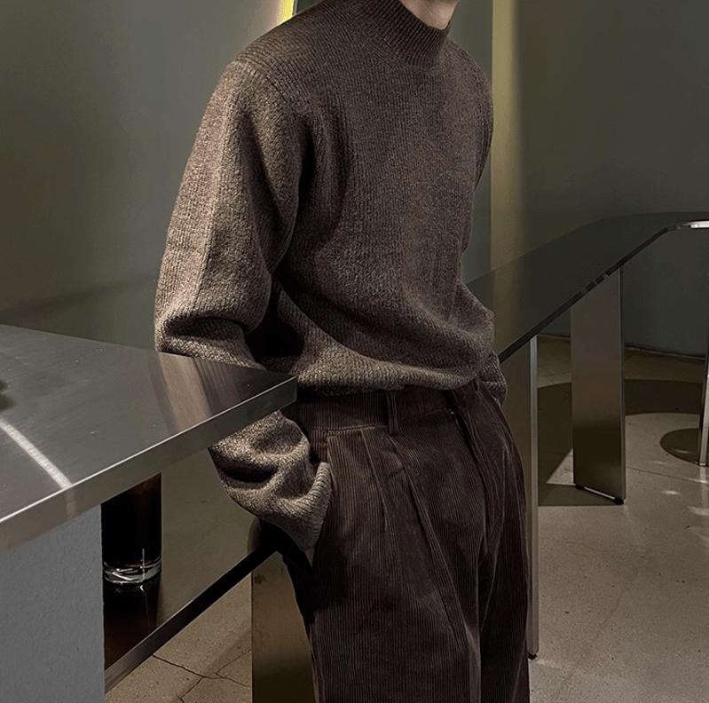 RT No. 12030 KNIT MOCK NECK LONGSLEEVE SWEATER Product Image