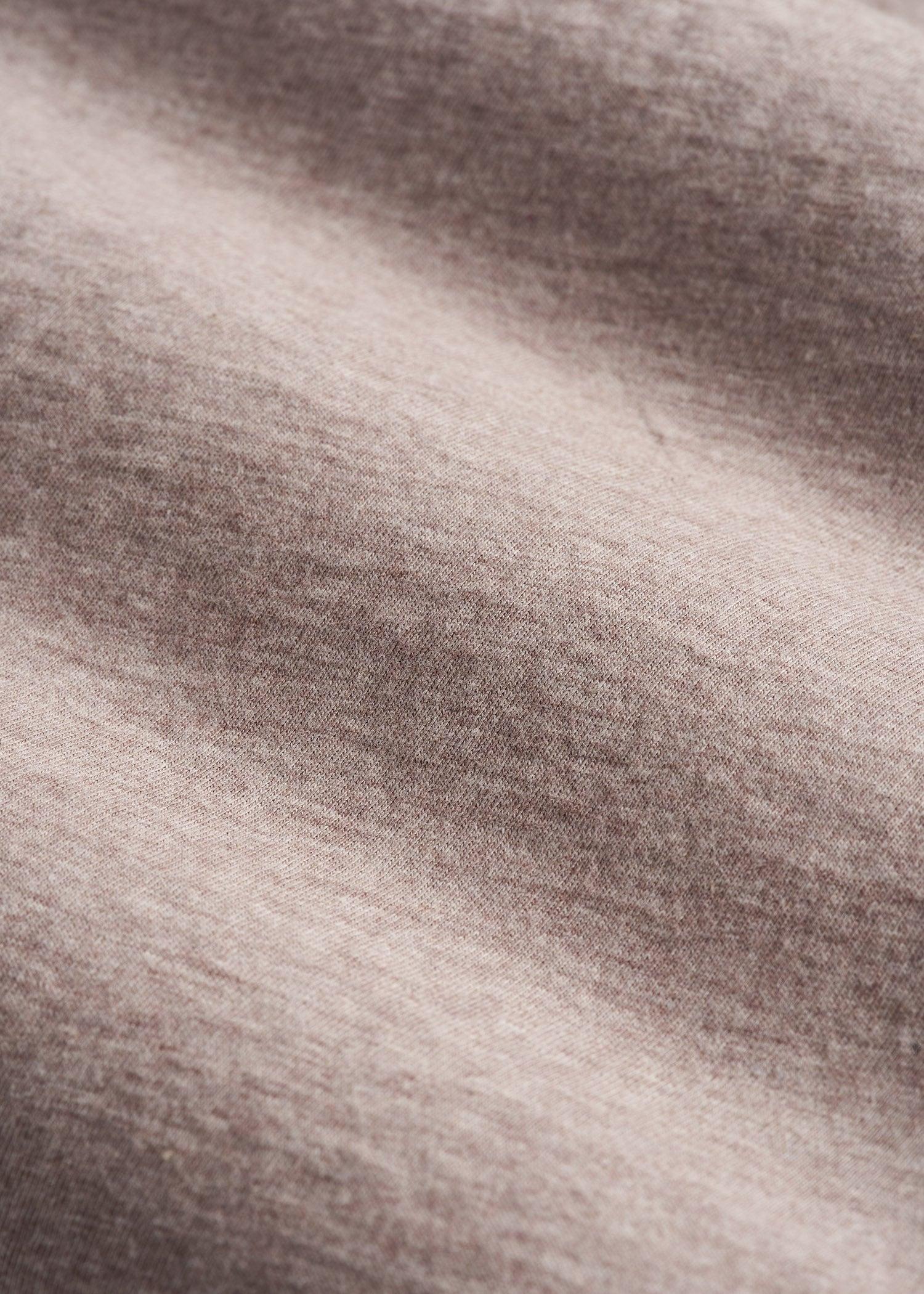 LJ&S REGULAR-FIT Jersey Henley Tee for Tall Men in Heathered Taupe Product Image