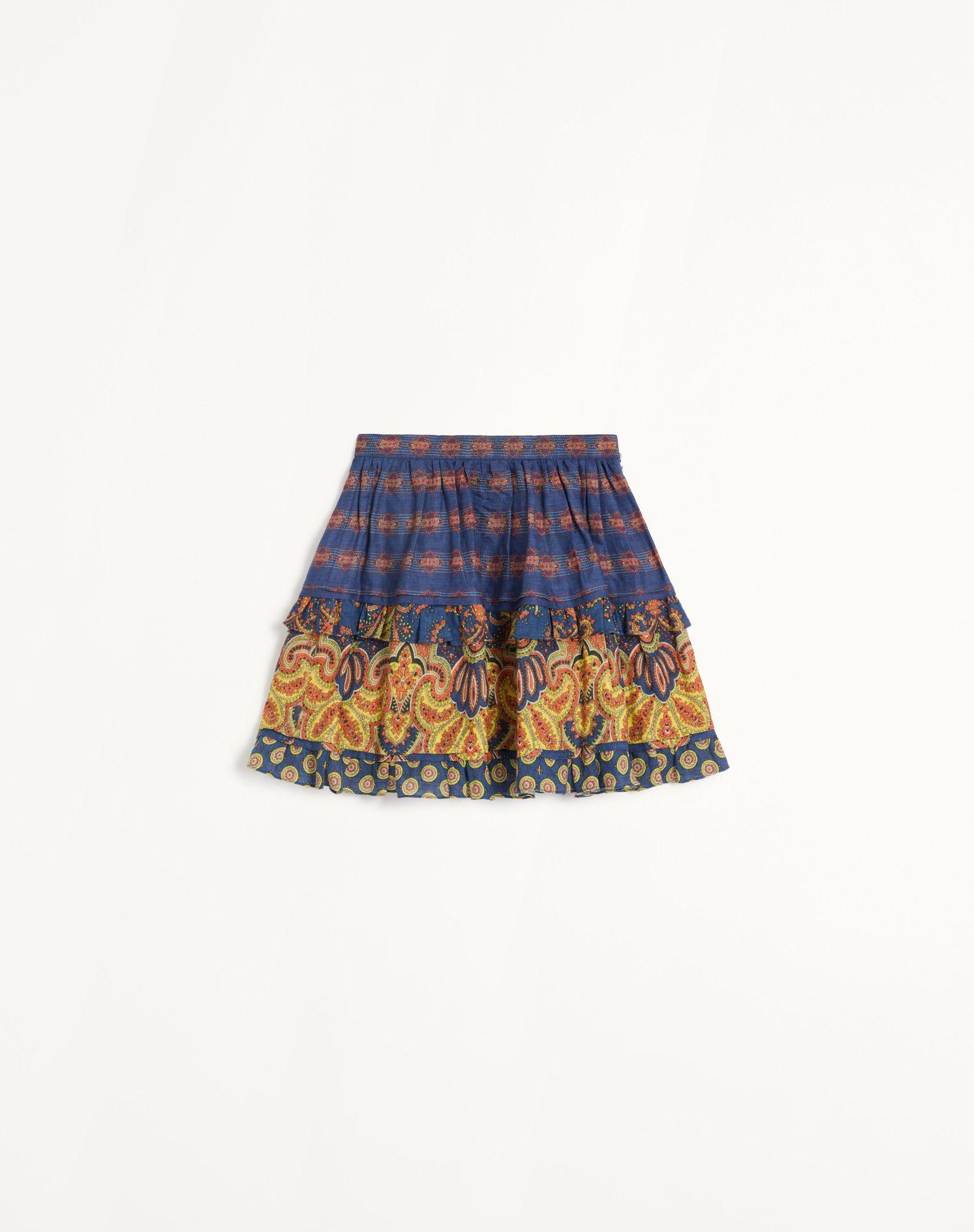 Skirt In Lino Paisley Medaglioni Voyage Imaginaire  Product Image