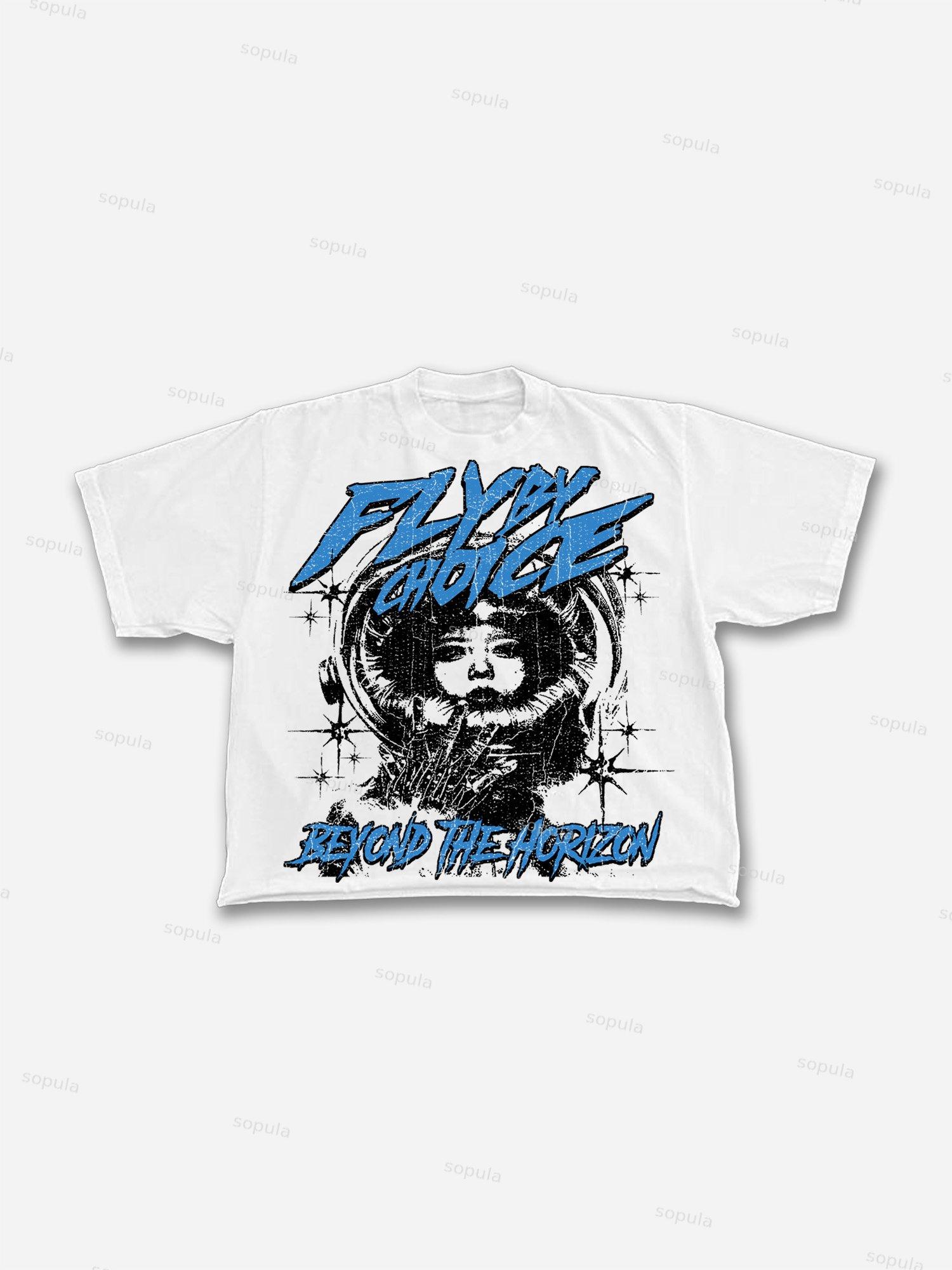 Fly By Choice Print Cropped T-shirt Product Image