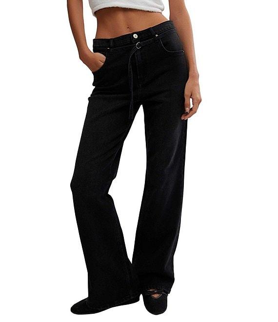 Free People We The Free Sabine Slim Bootcut Denim Self-Tie Belt Jeans Product Image