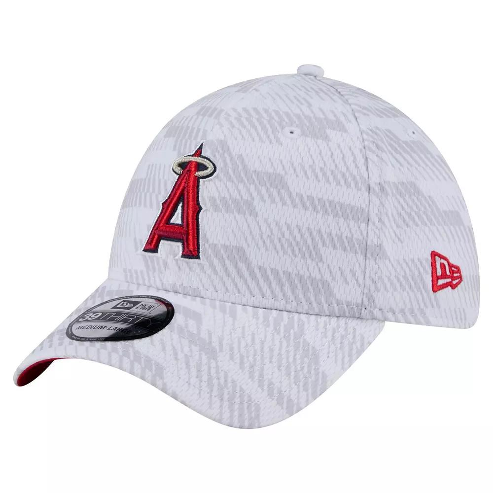 Men's New Era White Los Angeles Angels Graded 39THIRTY Flex Hat,  Product Image