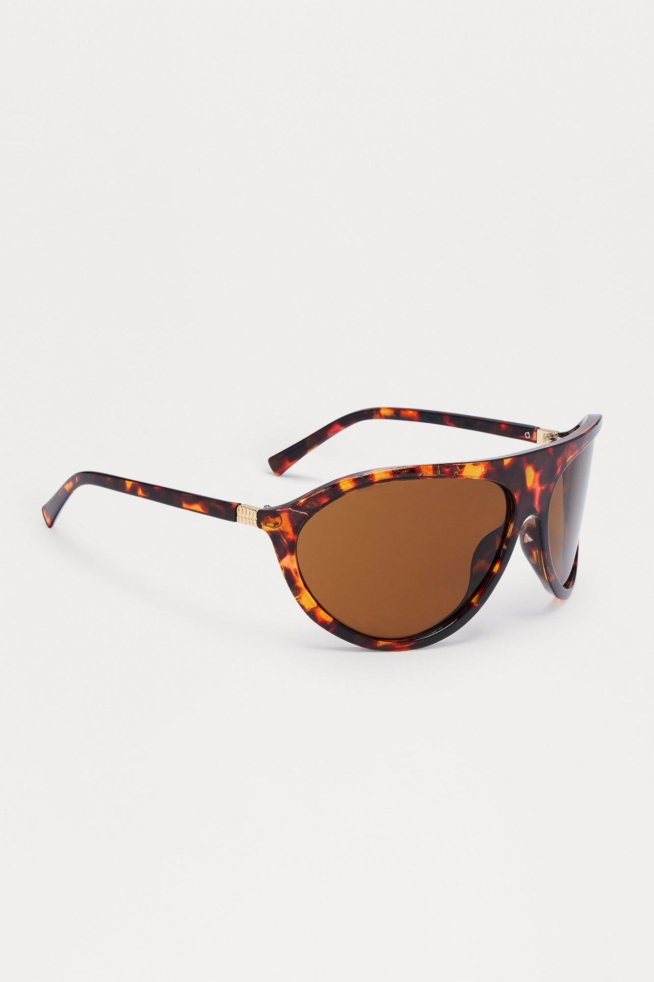 Daily Use Shield Sunglasses - Tortoise Female Product Image