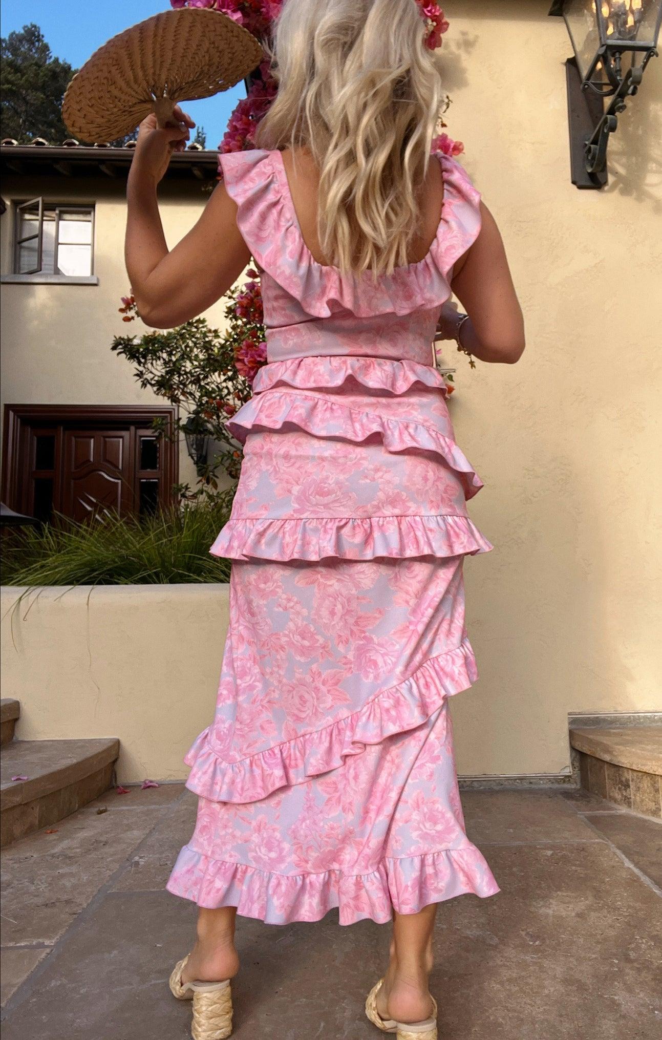 Greta Dress ~ Blushing Floral Stretch Product Image