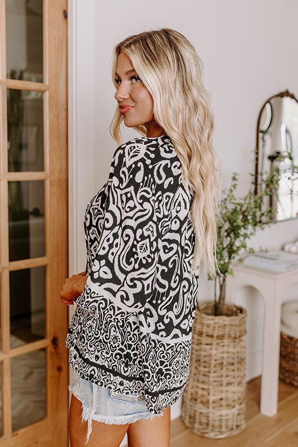 Santorini Season Shift Top in Black Product Image