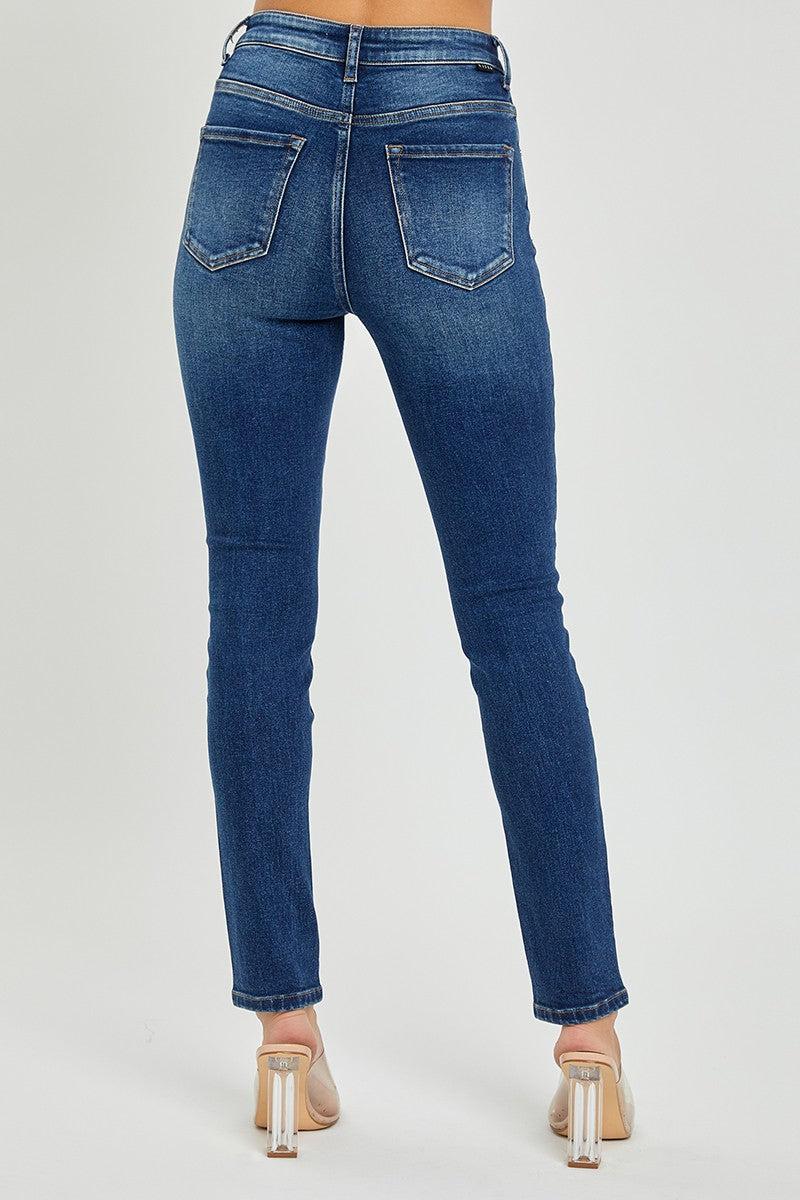 Deliah Dark Wash High Rise Skinny Jeans Product Image