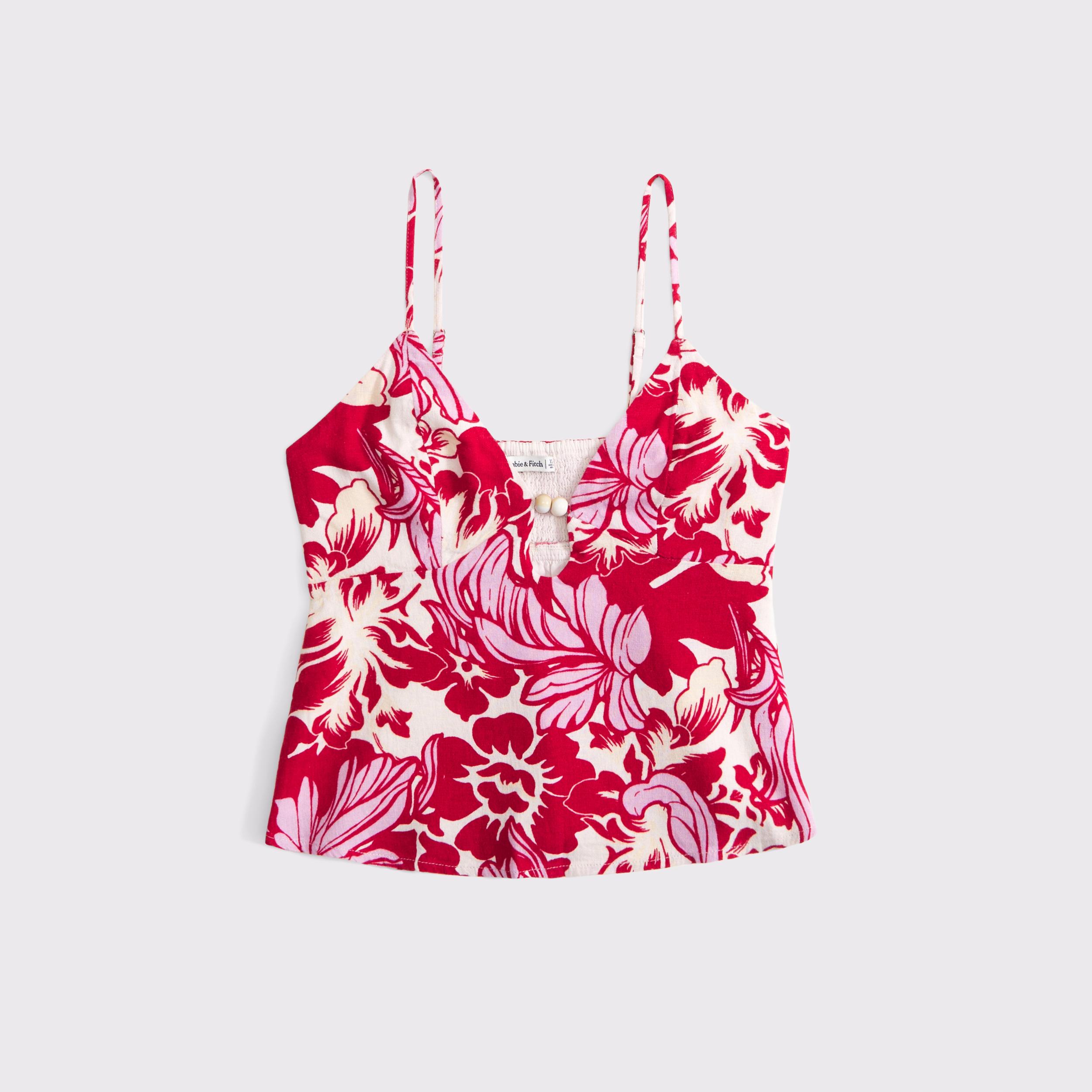 Linen-Blend Beaded Cami Product Image