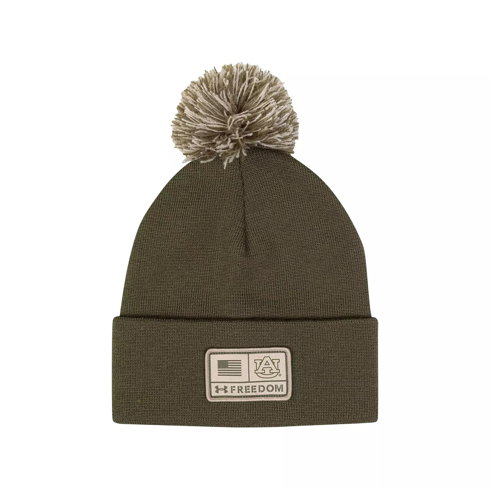 Men's Under Armour Green Auburn Tigers Freedom Collection Cuffed Knit Hat with Pom Product Image