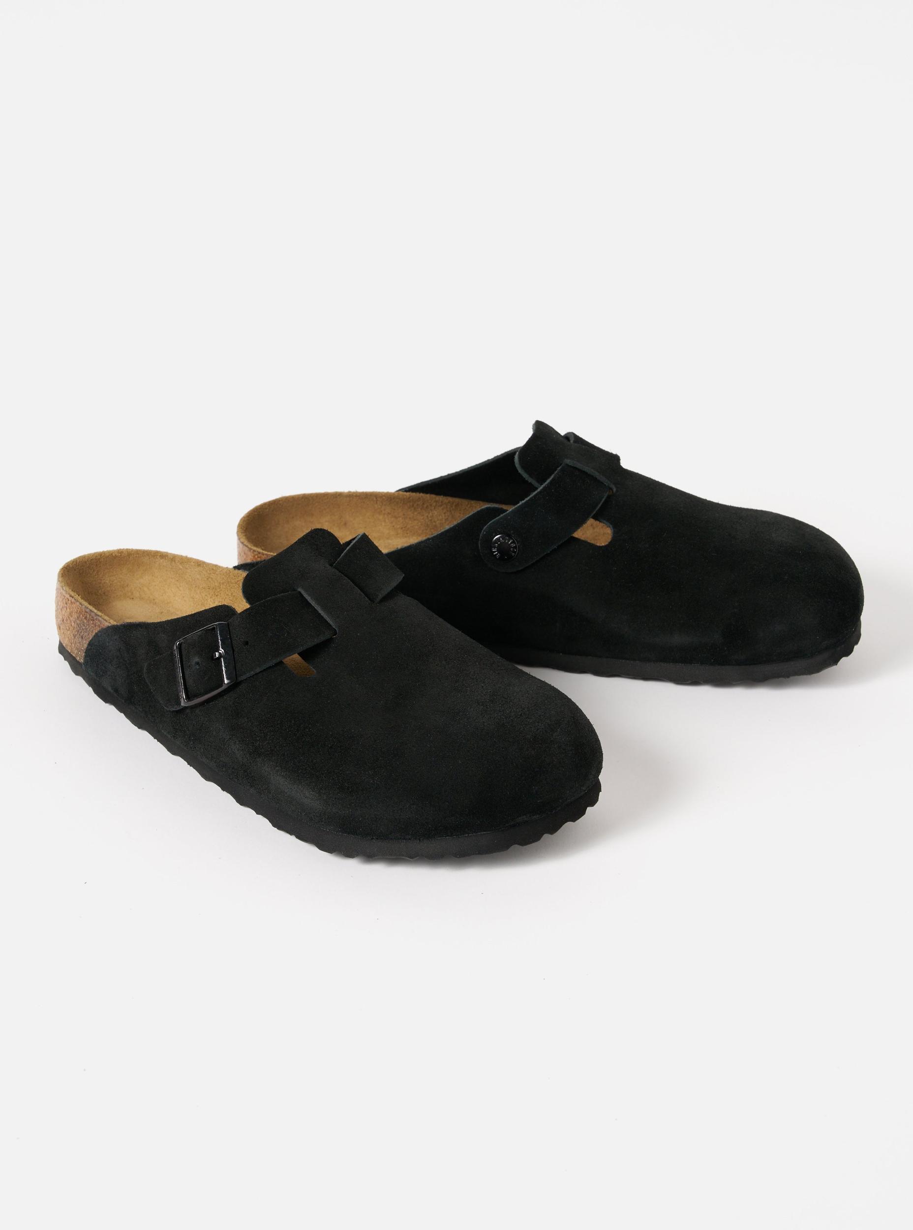 Birkenstock Boston in Black Suede Leather Product Image