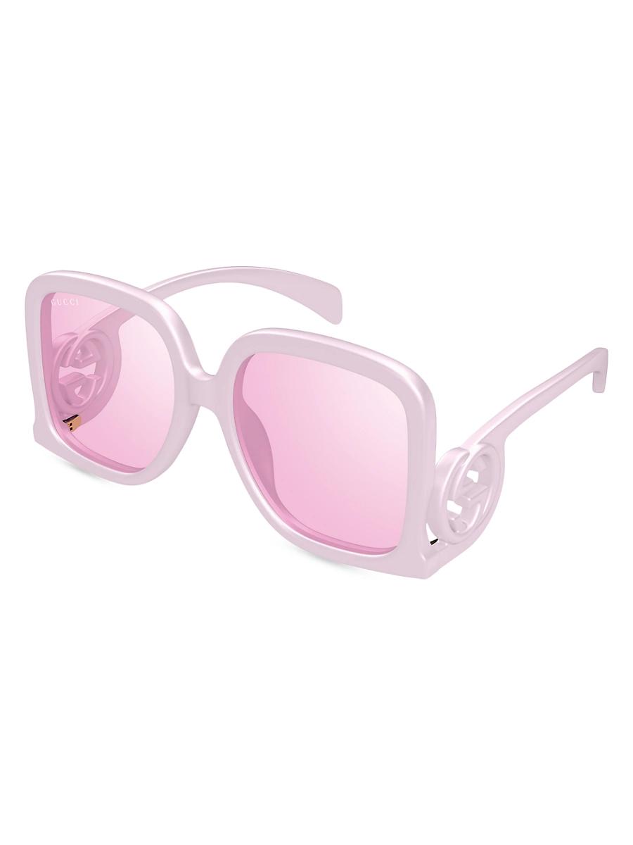 Womens 58MM Rectangular Sunglasses Product Image