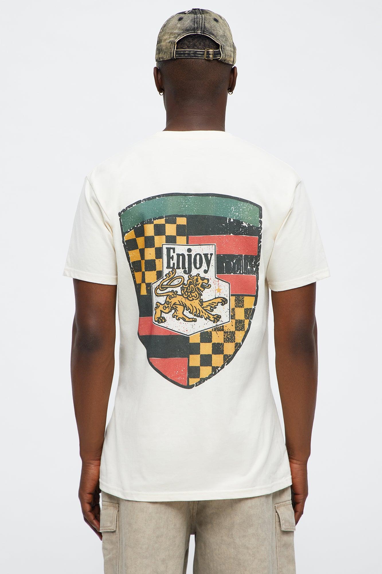 Enjoy Finer Things In Life Short Sleeve Tee - Off White Male Product Image