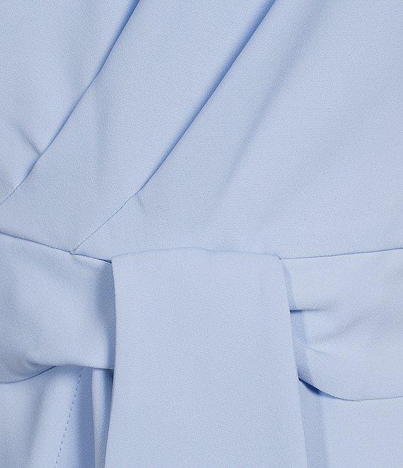 Alex Marie Petite Size Aliza One Shoulder Wide Leg Crepe Jumpsuit Product Image