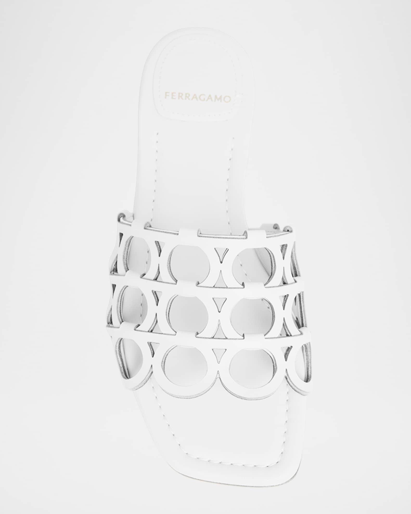 Erne Leather Gancini Link Slide Sandals Product Image