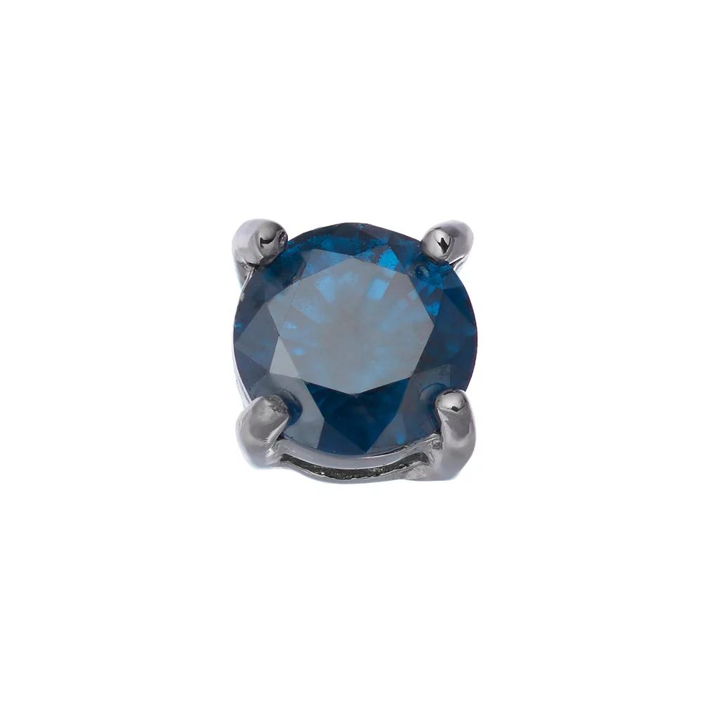 Gold LLC 1/2 Carat T.W. Blue Diamond Stainless Steel Stud - Single Earring, Men's Product Image
