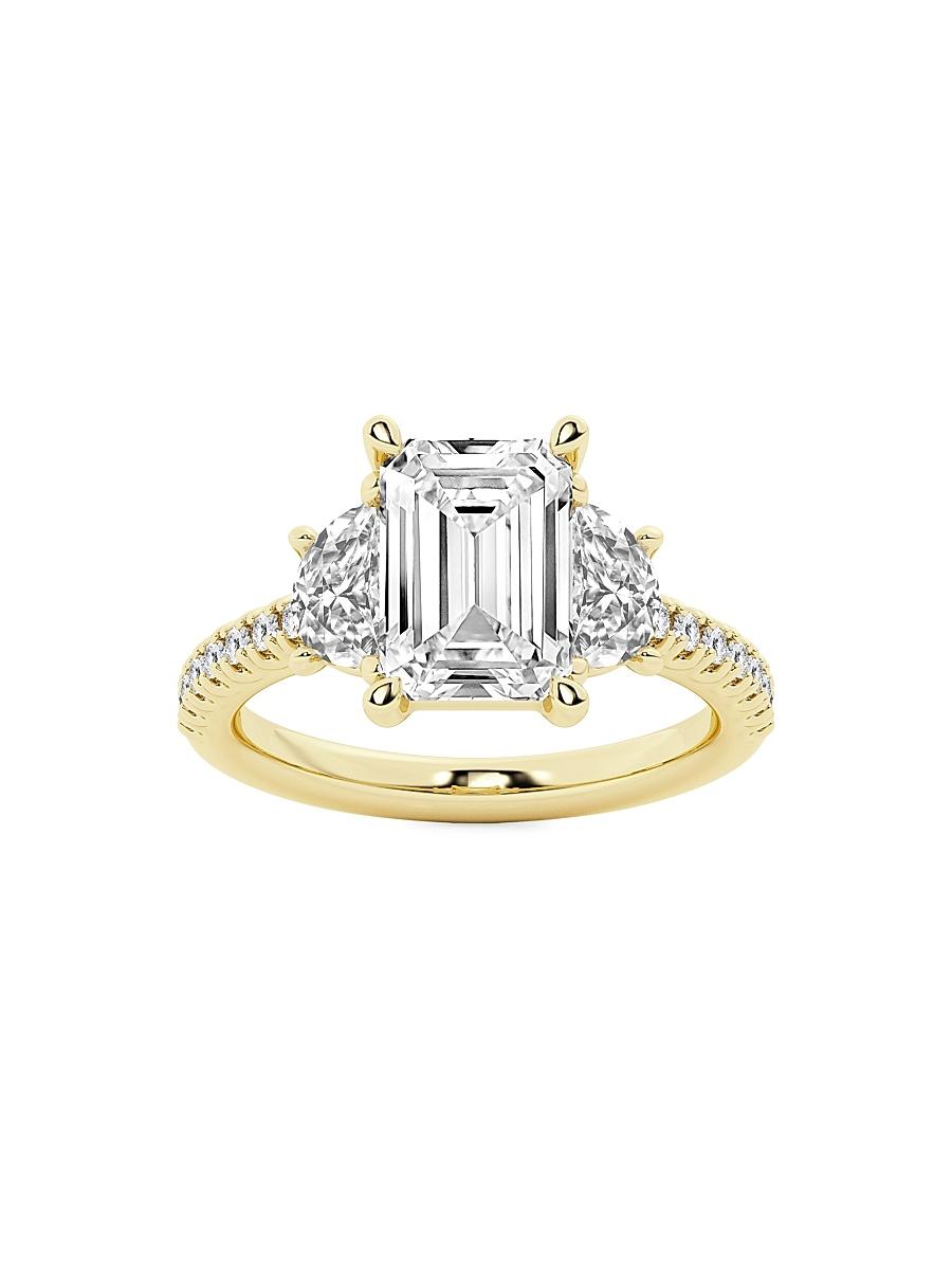 Womens 14K Yellow Gold & Emerald-Cut Lab-Grown Diamond Ring/2.75-7.00 TCW Product Image