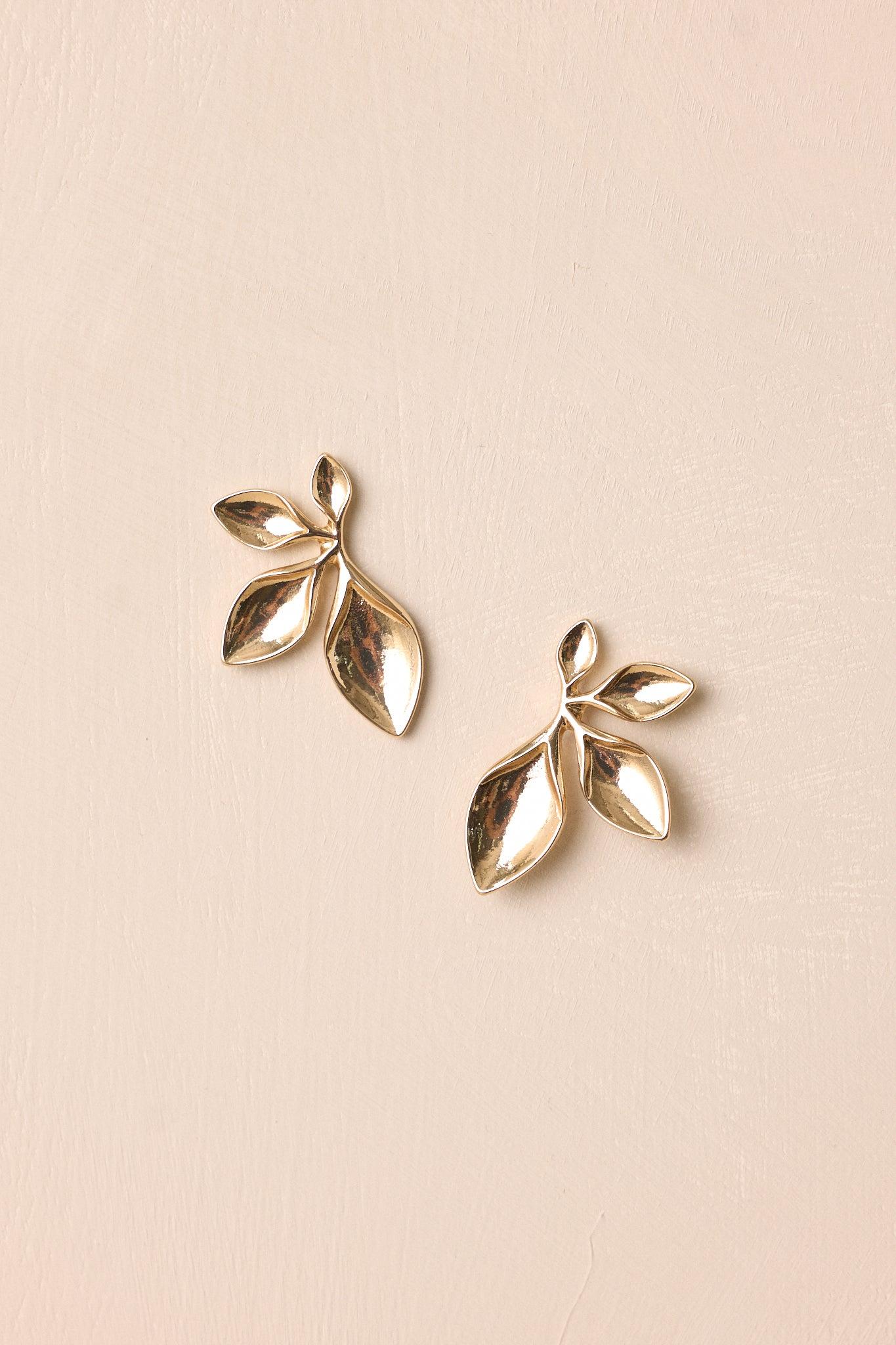 Dusk Reverie Gold Leaf Earrings Product Image