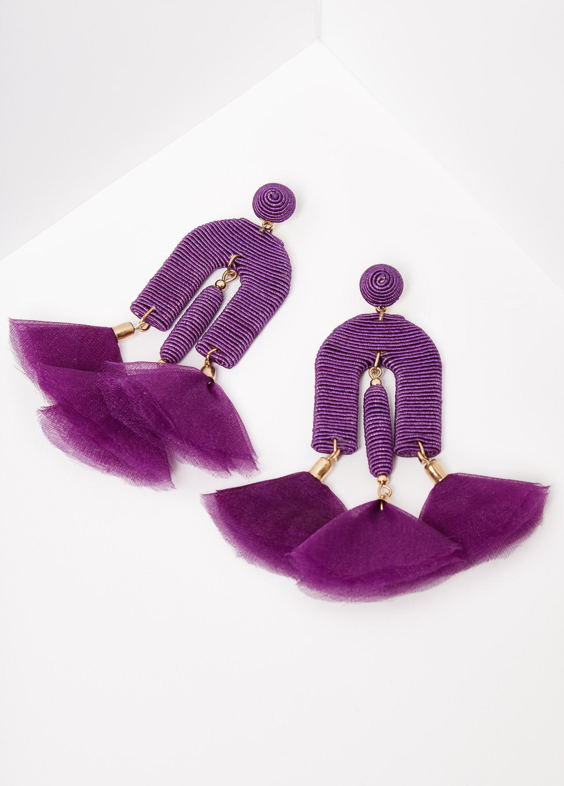 Flower And Wrapped Arch Earrings Product Image