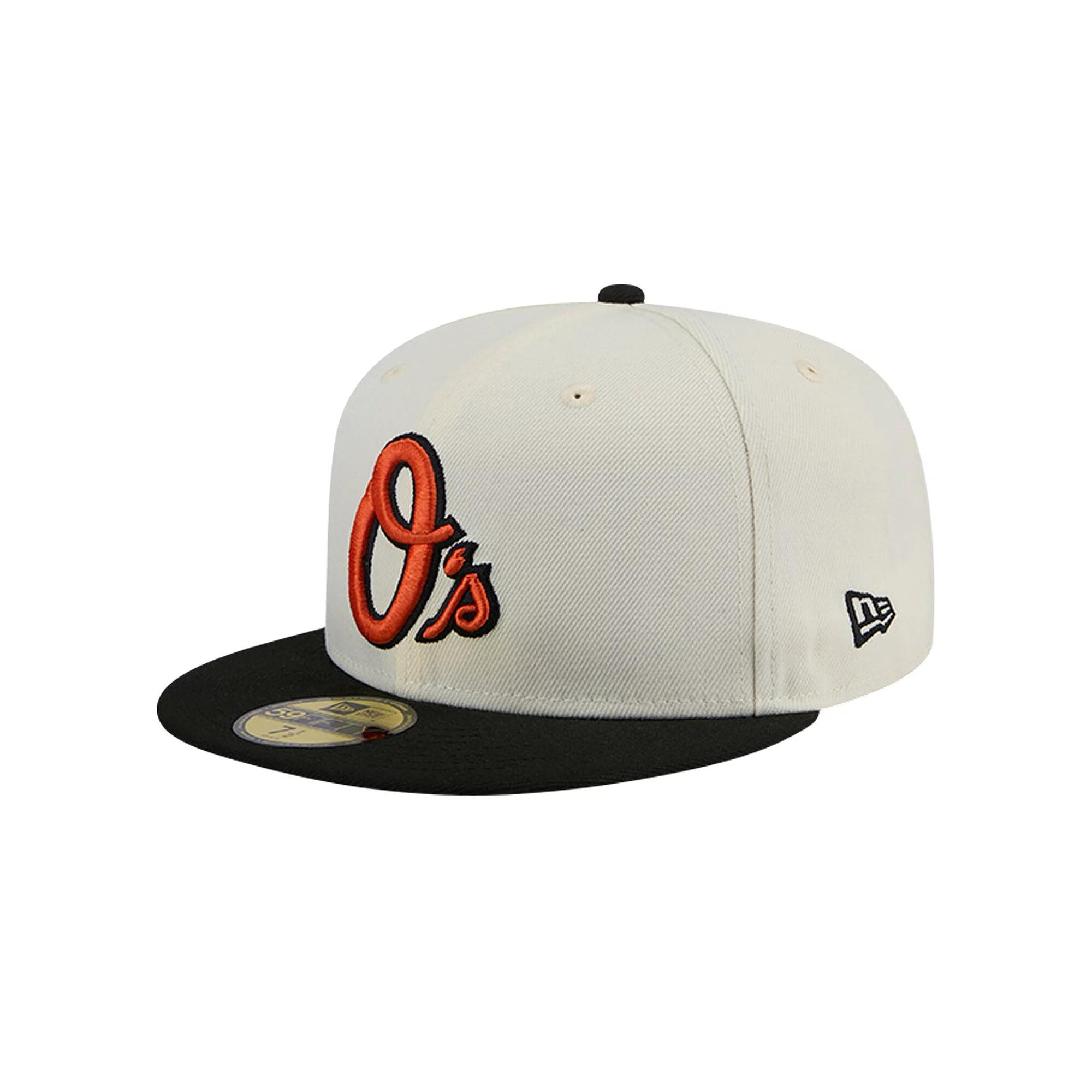 Men's New Era Cream Baltimore Orioles Chrome 59FIFTY Fitted Hat, Size: 7 3/8, Beige Product Image