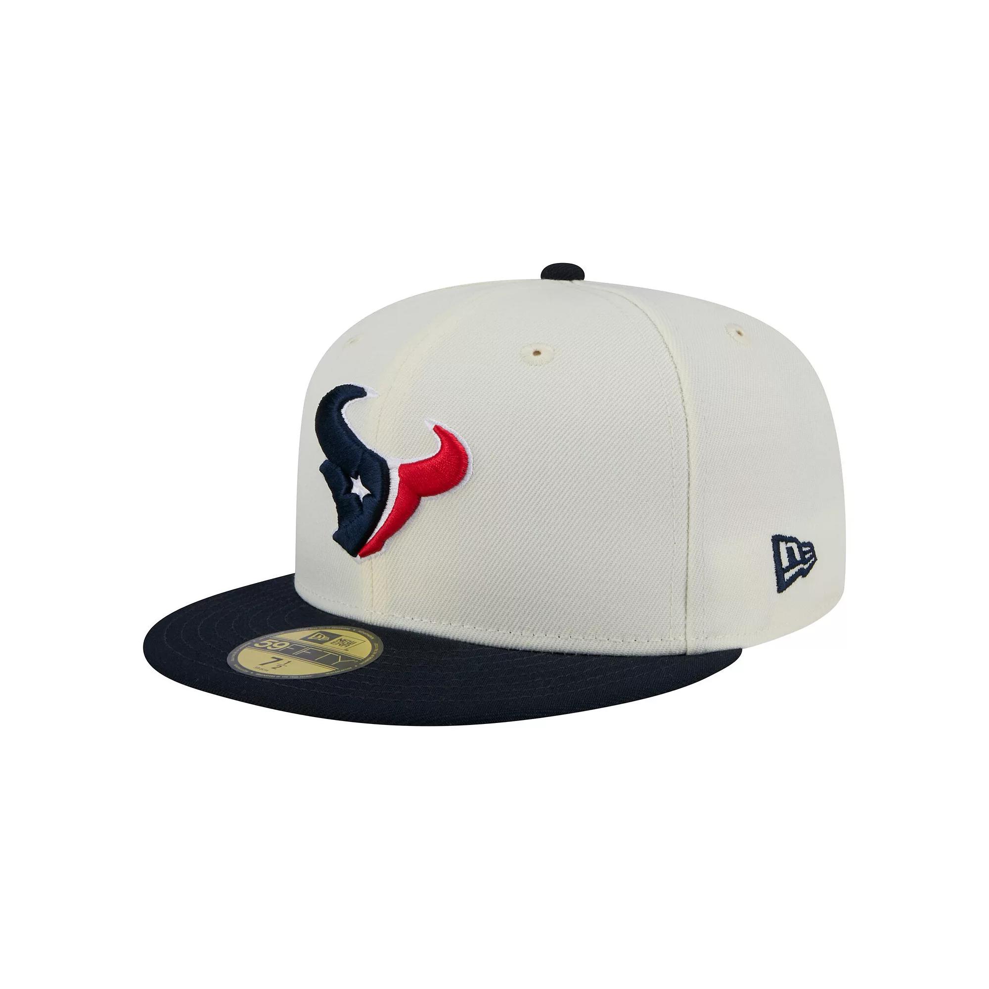 Mens New Era /Navy Houston Texans Main 59FIFTY Fitted Hat Product Image