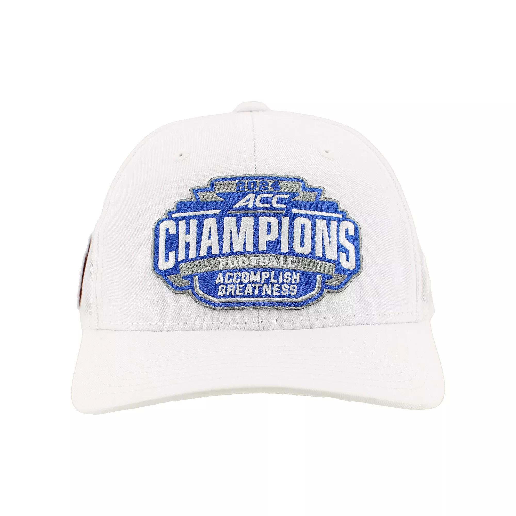 Men's Zephyr White Clemson Tigers 2024 ACC Football Conference Champions Locker Room Adjustable Hat Product Image