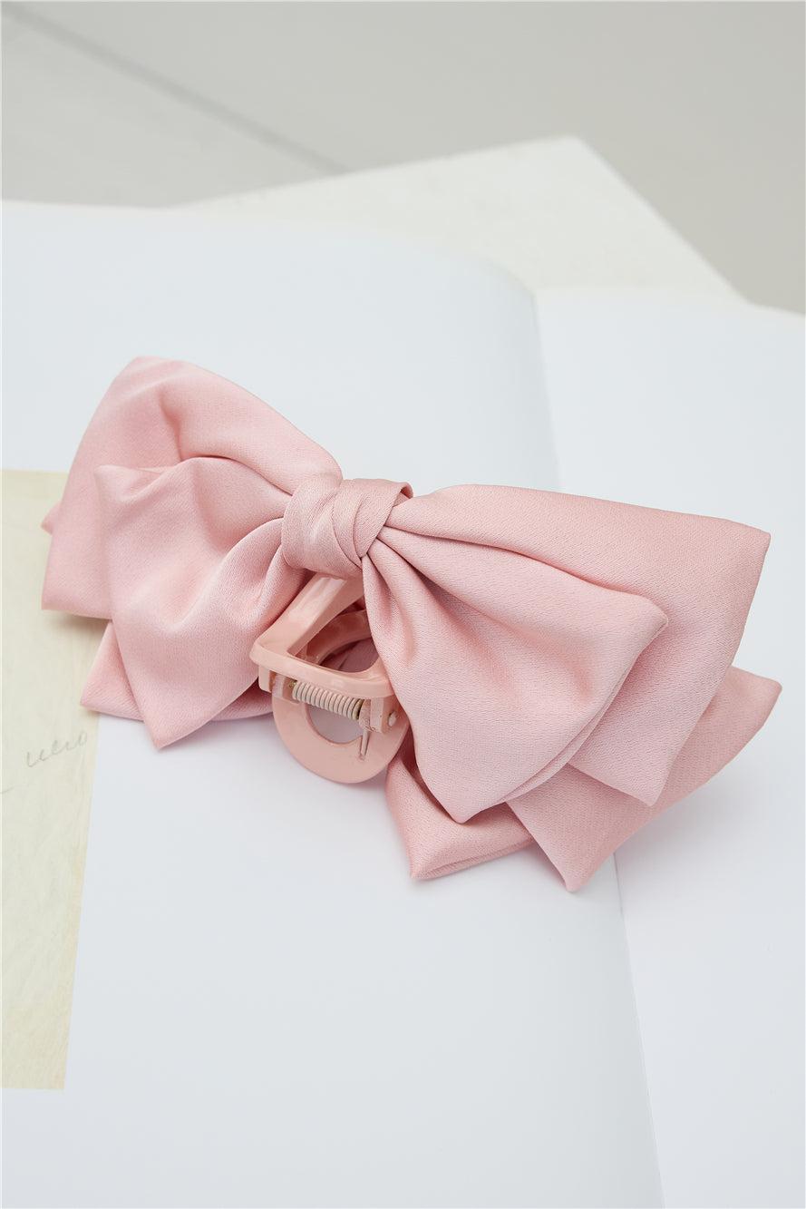 Fancy Bow Claw Clip Pink Product Image