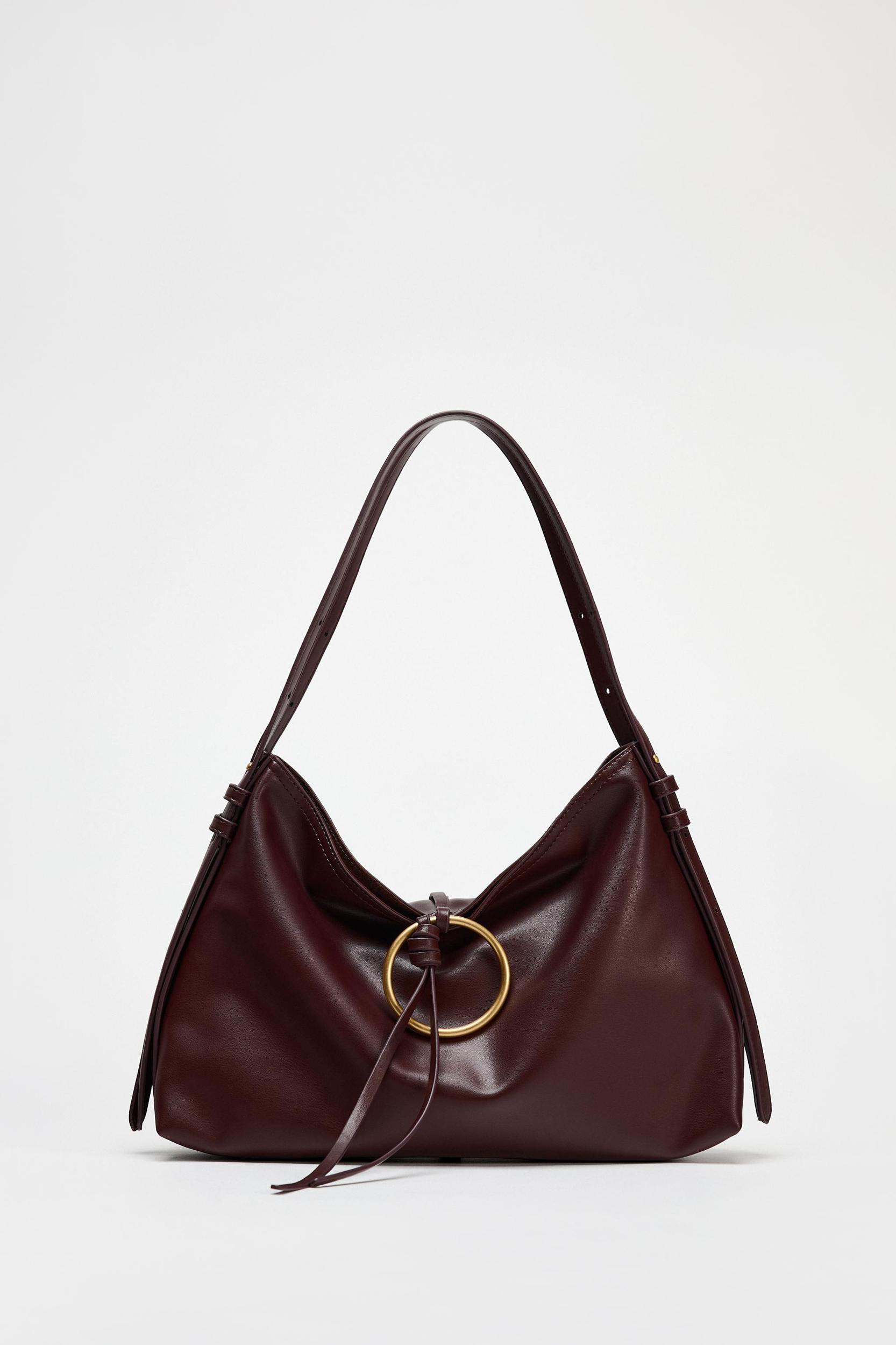METAL DETAIL SHOULDER BUCKET BAG Product Image