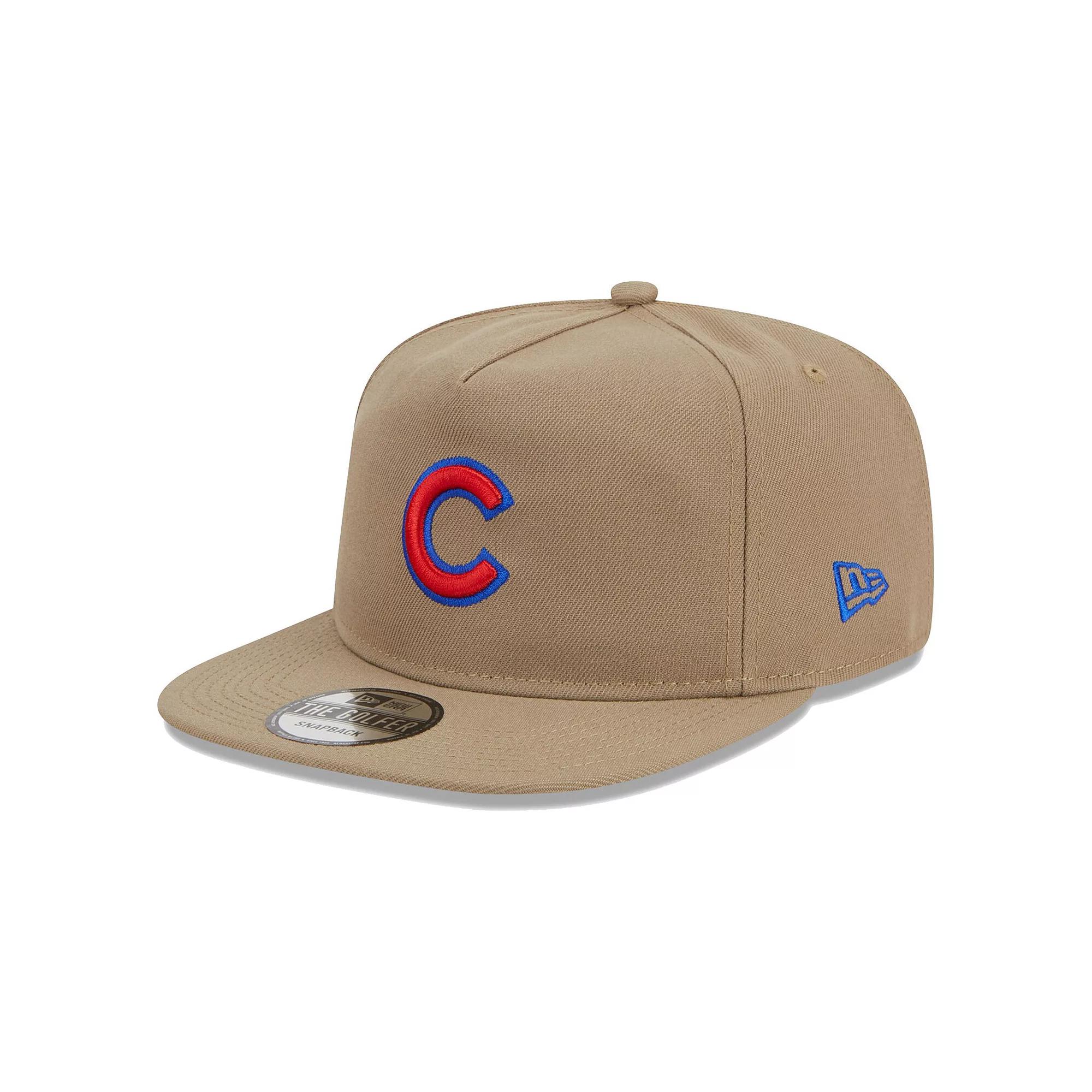 Men's New Era  Khaki Chicago Cubs Golfer Adjustable Hat, Beig K Product Image