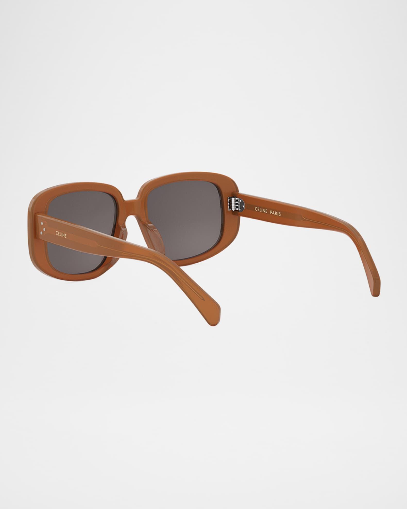 Bold 3 Dots Acetate Shield Sunglasses Product Image