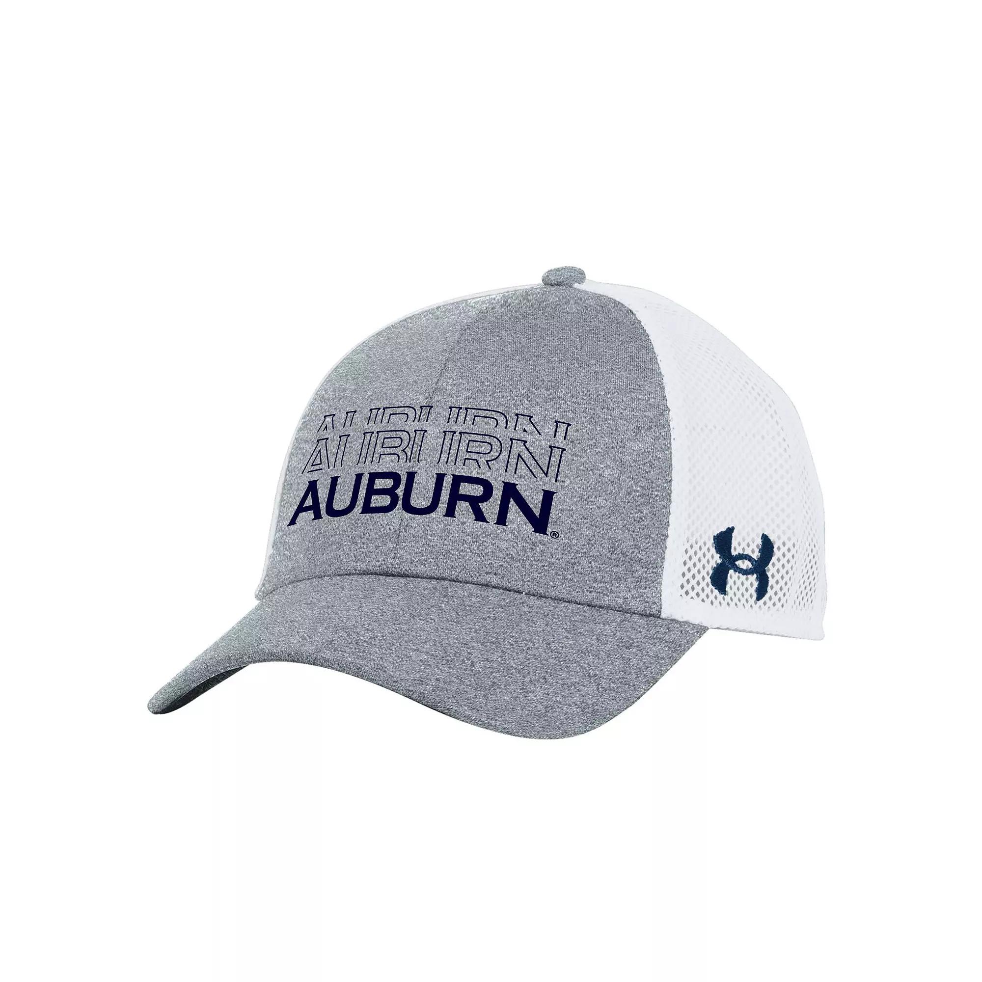 Men's Under Armour Heather Gray Auburn Tigers 2024 Sideline Blitzing Trucker Adjustable Hat, Grey Product Image