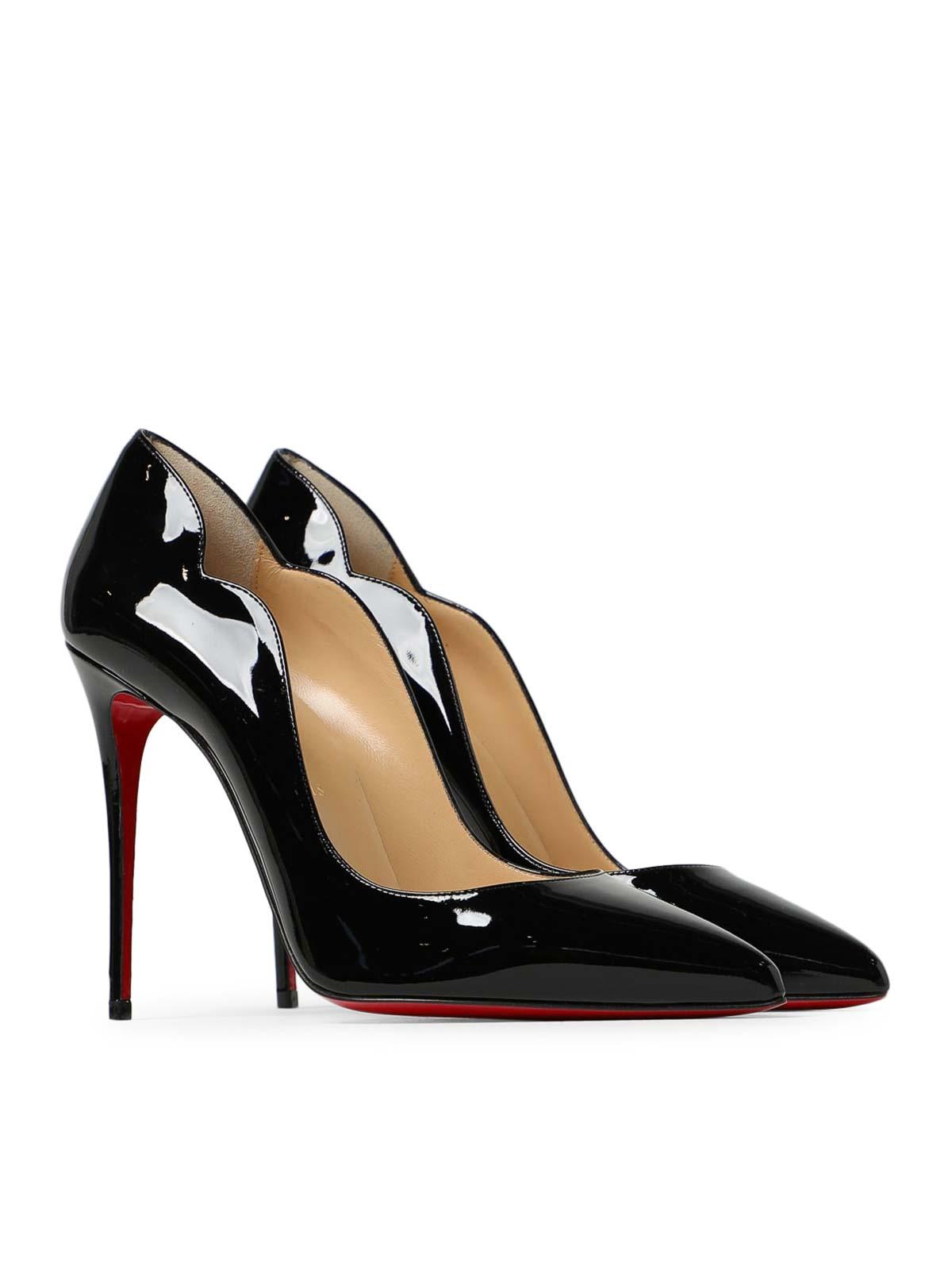 CHRISTIAN LOUBOUTIN Hot Chick Black Patent Leather Pumps Product Image