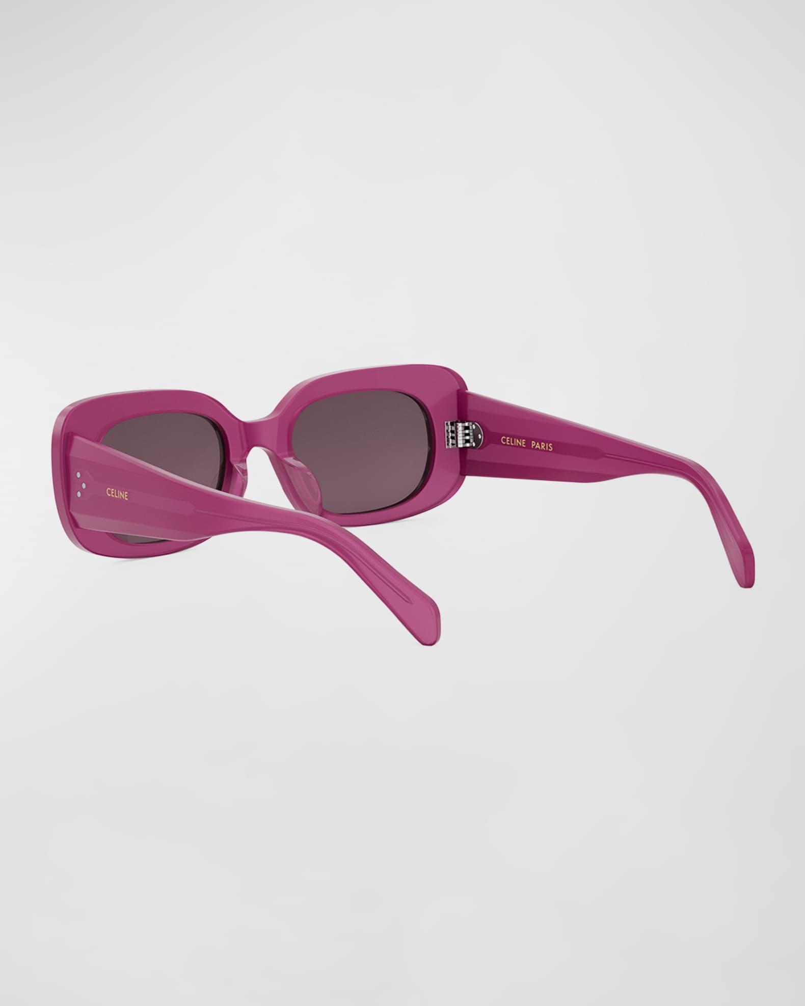 Bold 3 Dots Acetate Rectangle Sunglasses  Product Image