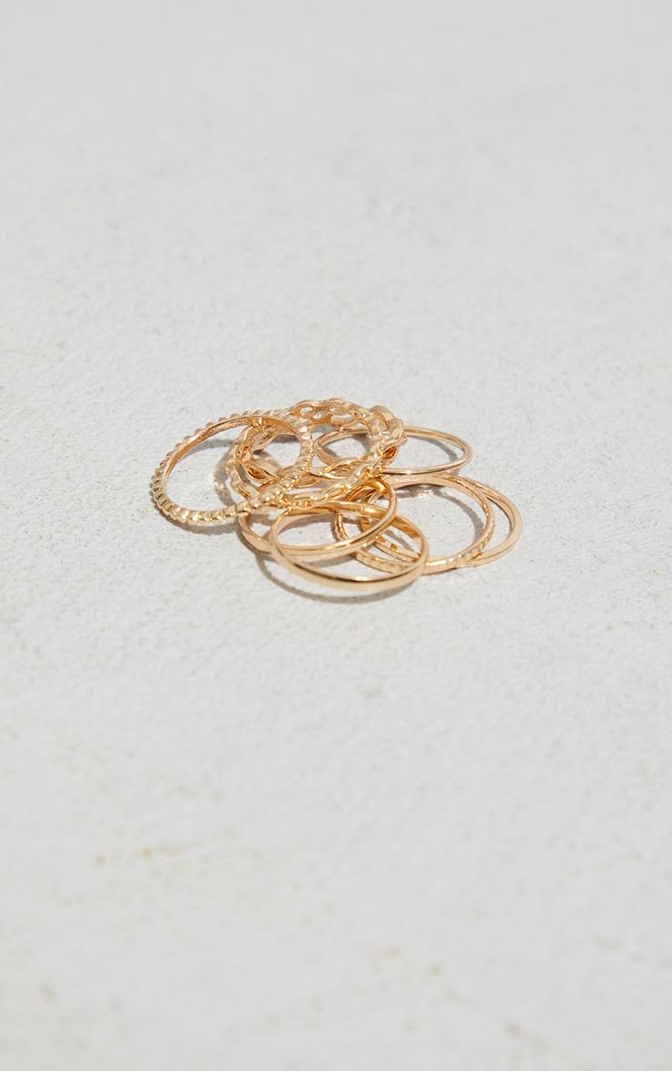 Gold Assorted Pack of 8 Dainty Rings Product Image