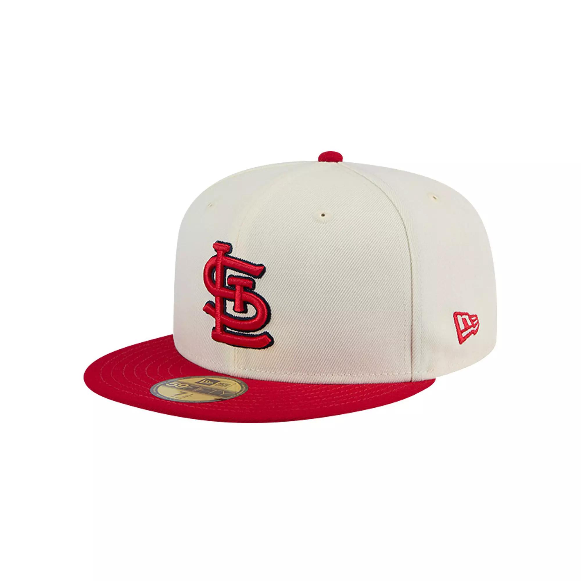 Men's New Era White St. Louis Cardinals Chrome 59FIFTY Fitted Hat, Size: 7 1/8 Product Image
