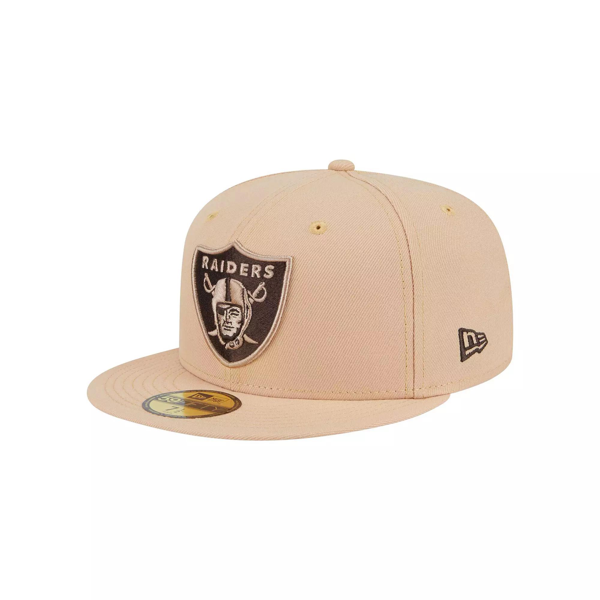 Men's New Era Tan Las Vegas Raiders Candied Pecan 59FIFTY Fitted Hat, Size: 6 7/8, Lvr Team Product Image