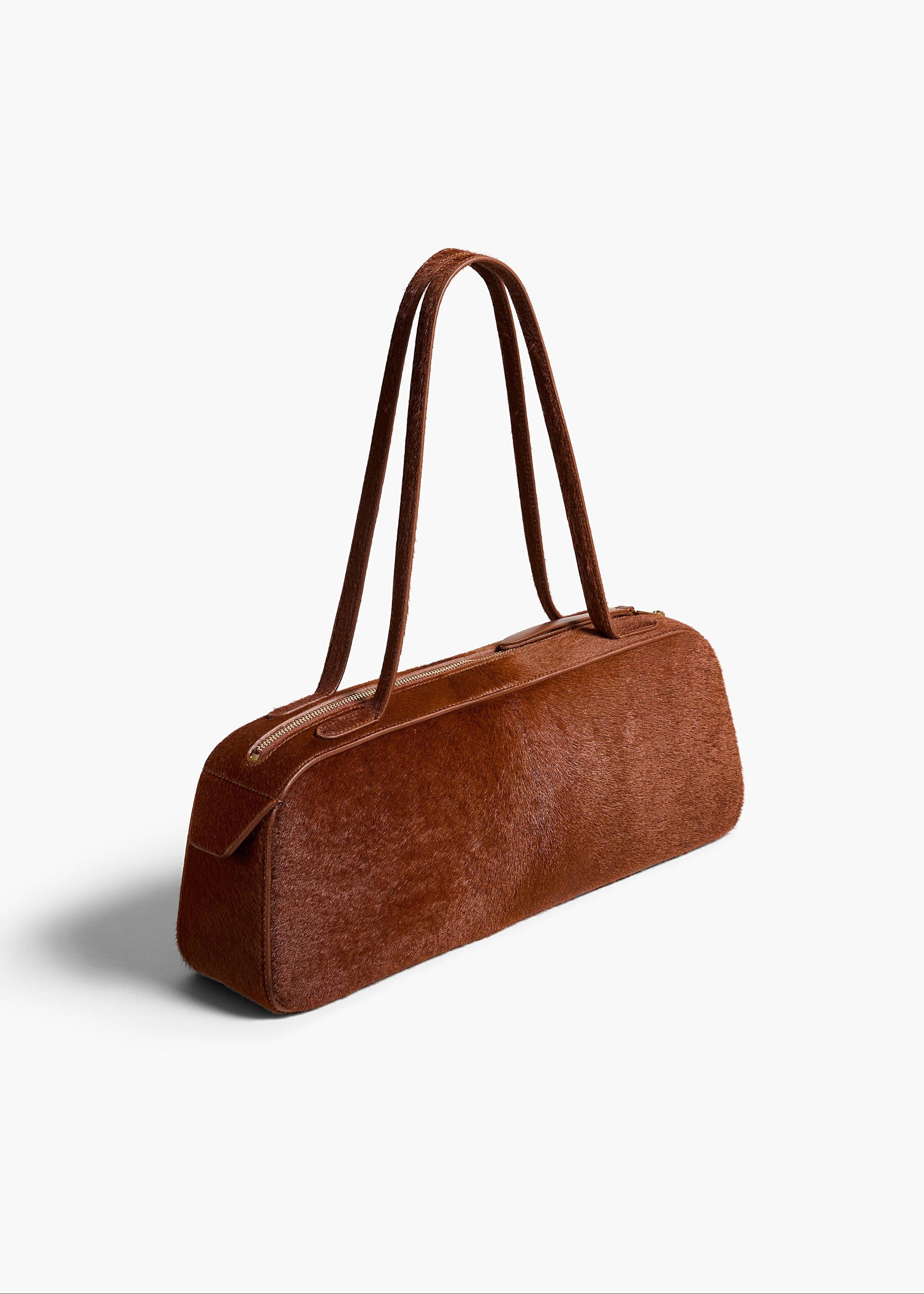 Simona Shoulder Bag in Rust Haircalf Product Image