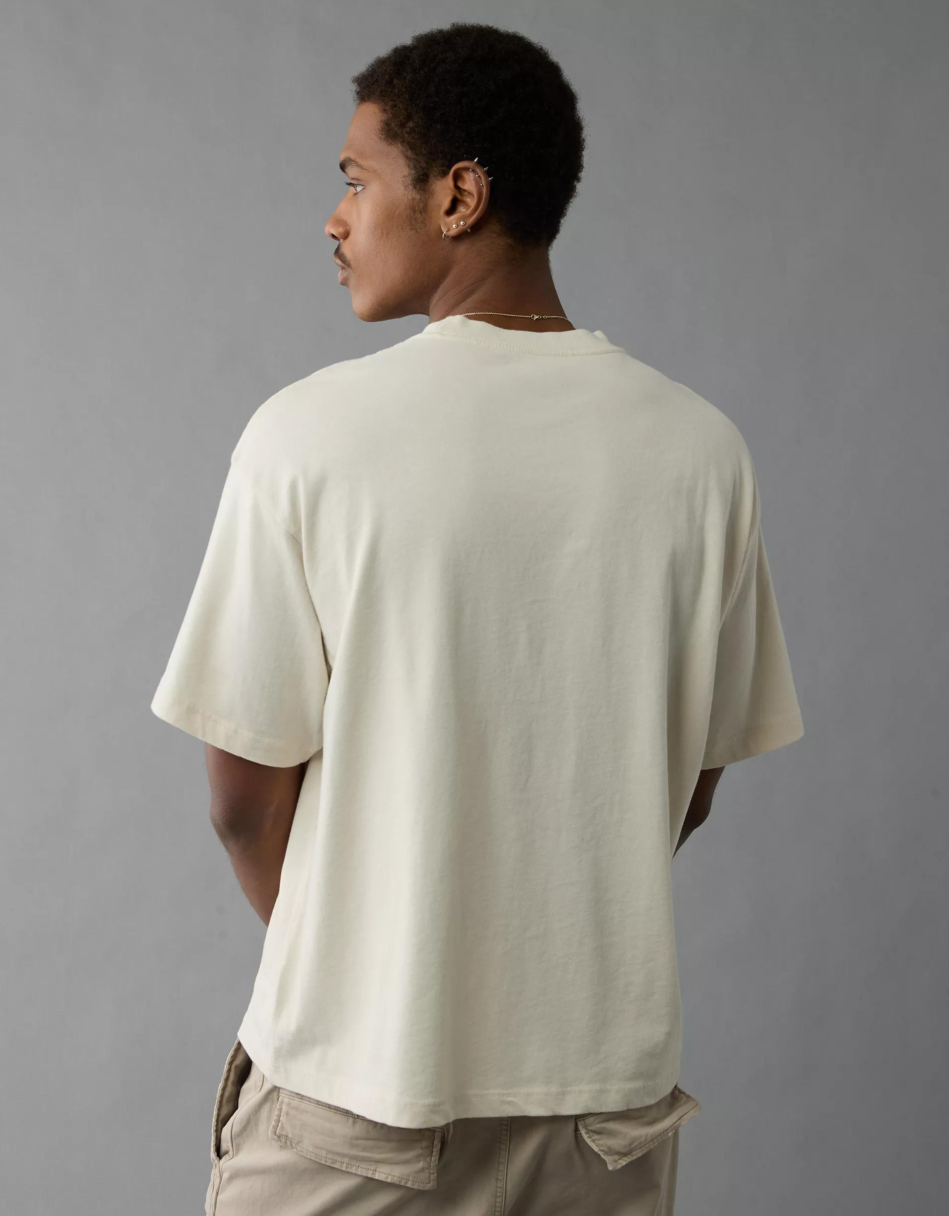 AE Laidback Luxe Heavyweight Oversized Logo Graphic T-Shirt Product Image