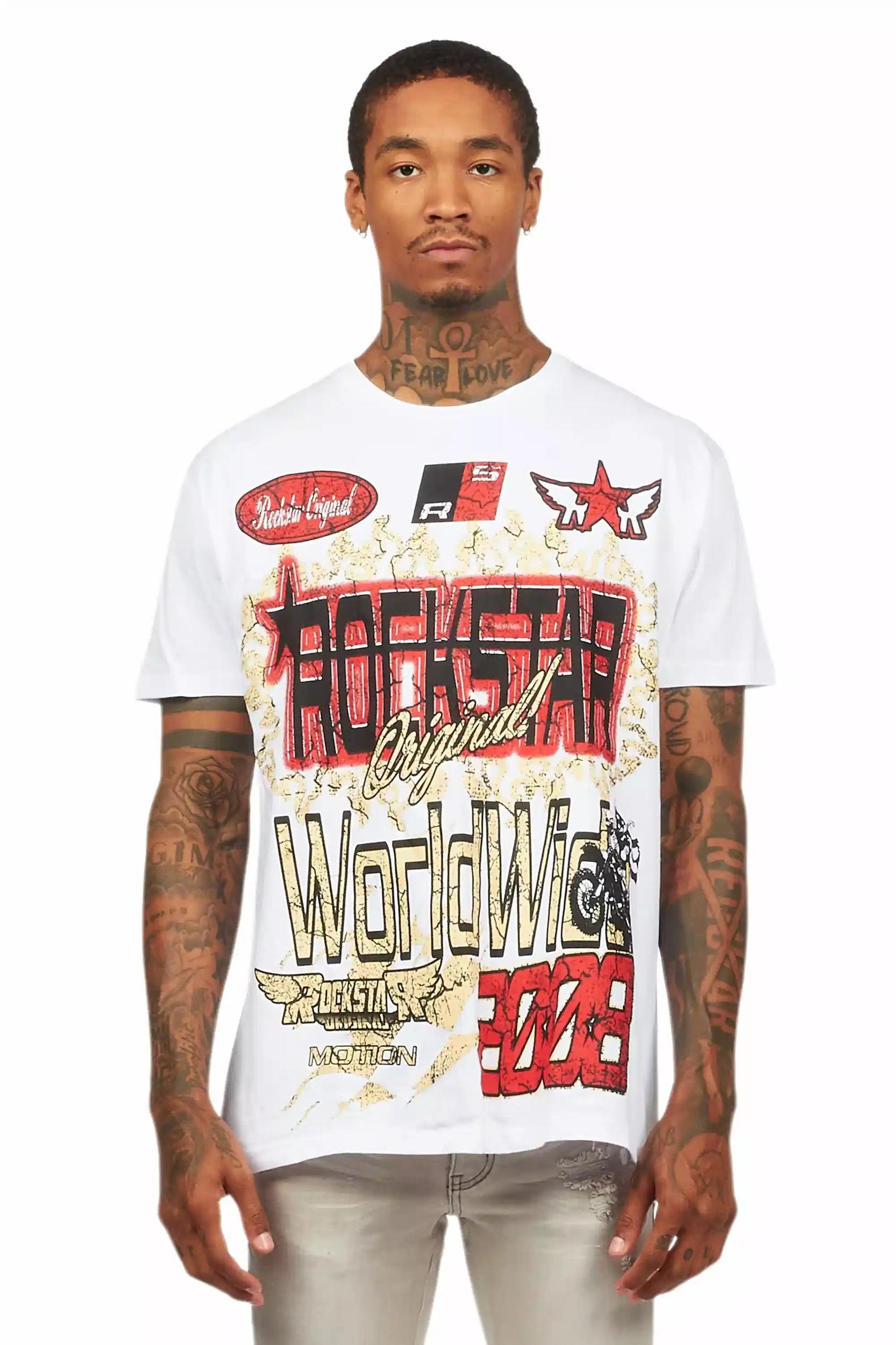 Deangelo White Graphic T-Shirt Male Product Image