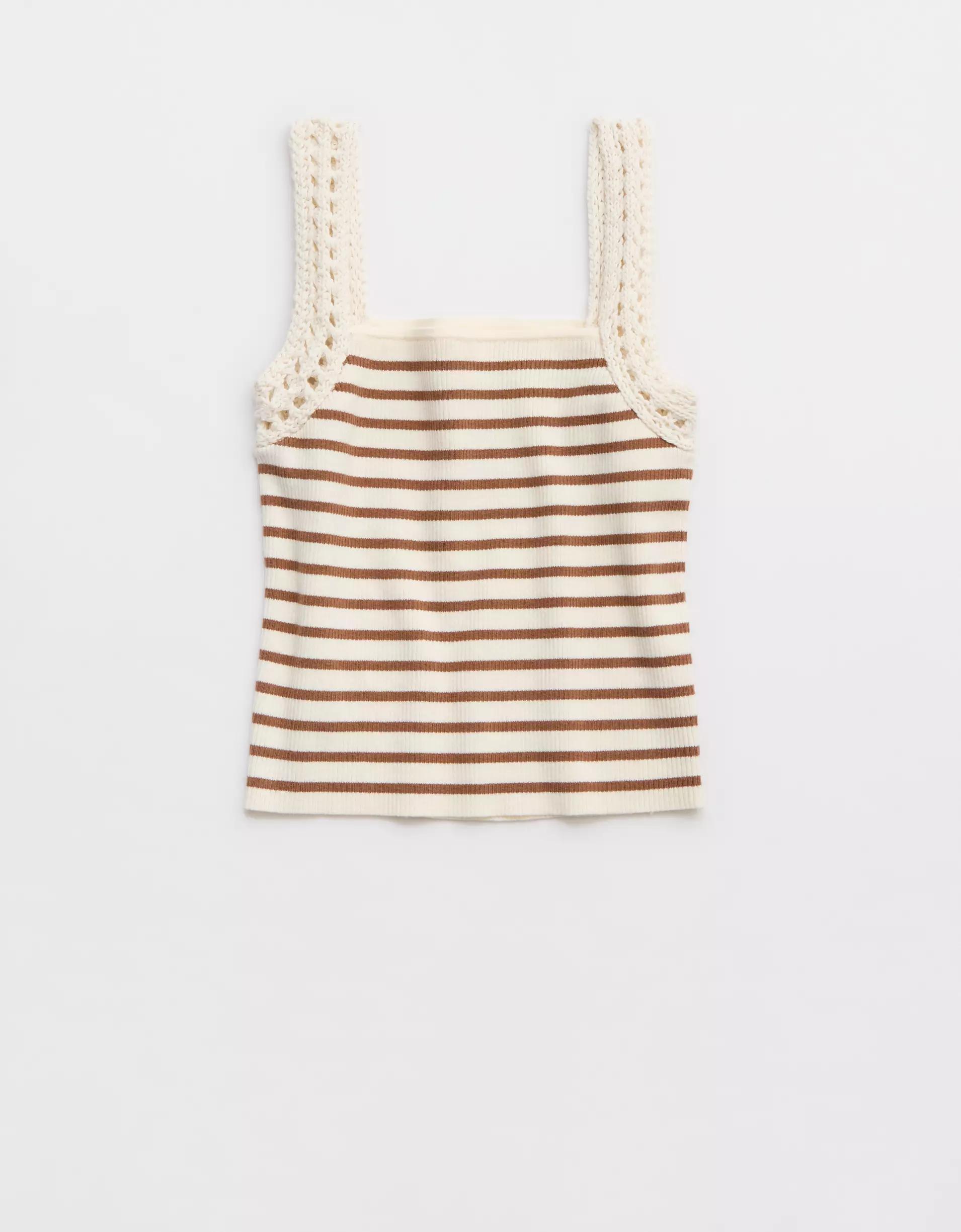 Aerie Crochet Sweater Tank Top Product Image