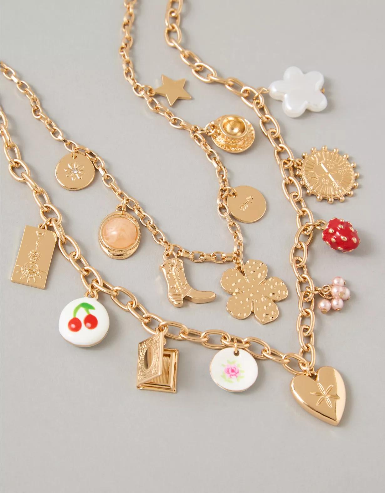 AEO Double Layered Charm Necklace Product Image