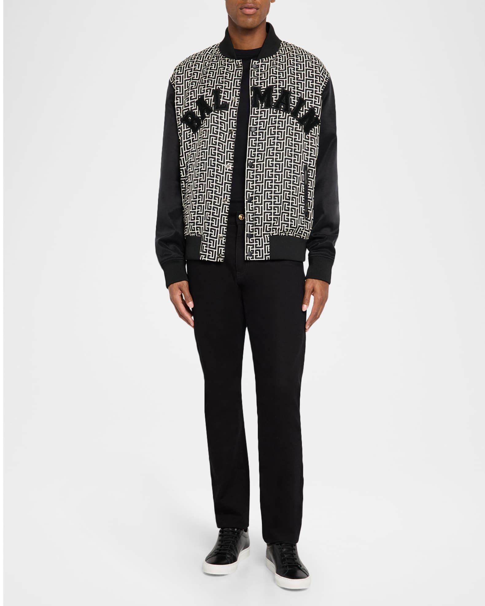 Men's Varsity Monogram Bomber Jacket with Patches Product Image