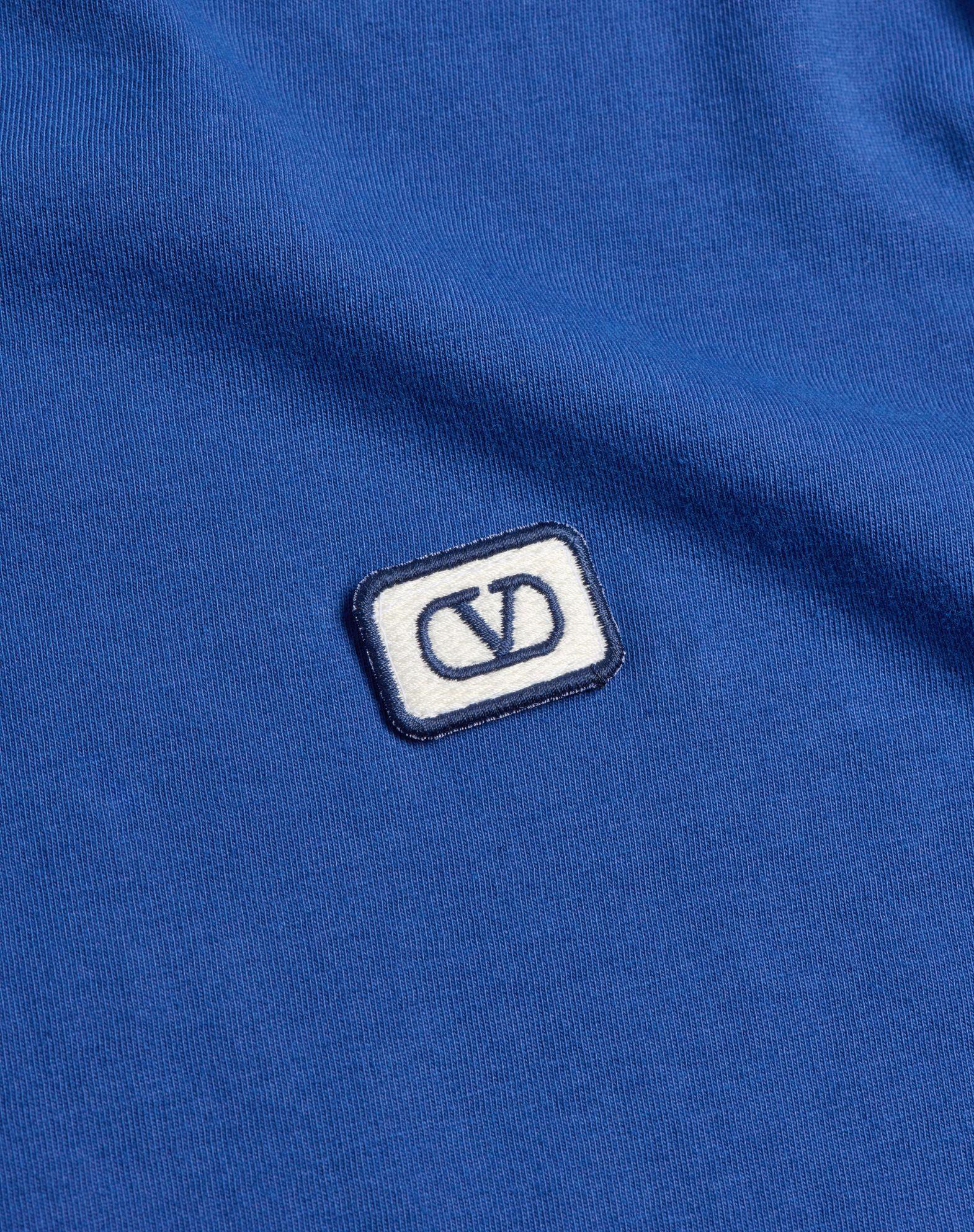 Cotton T-Shirt With Vlogo Patch Product Image